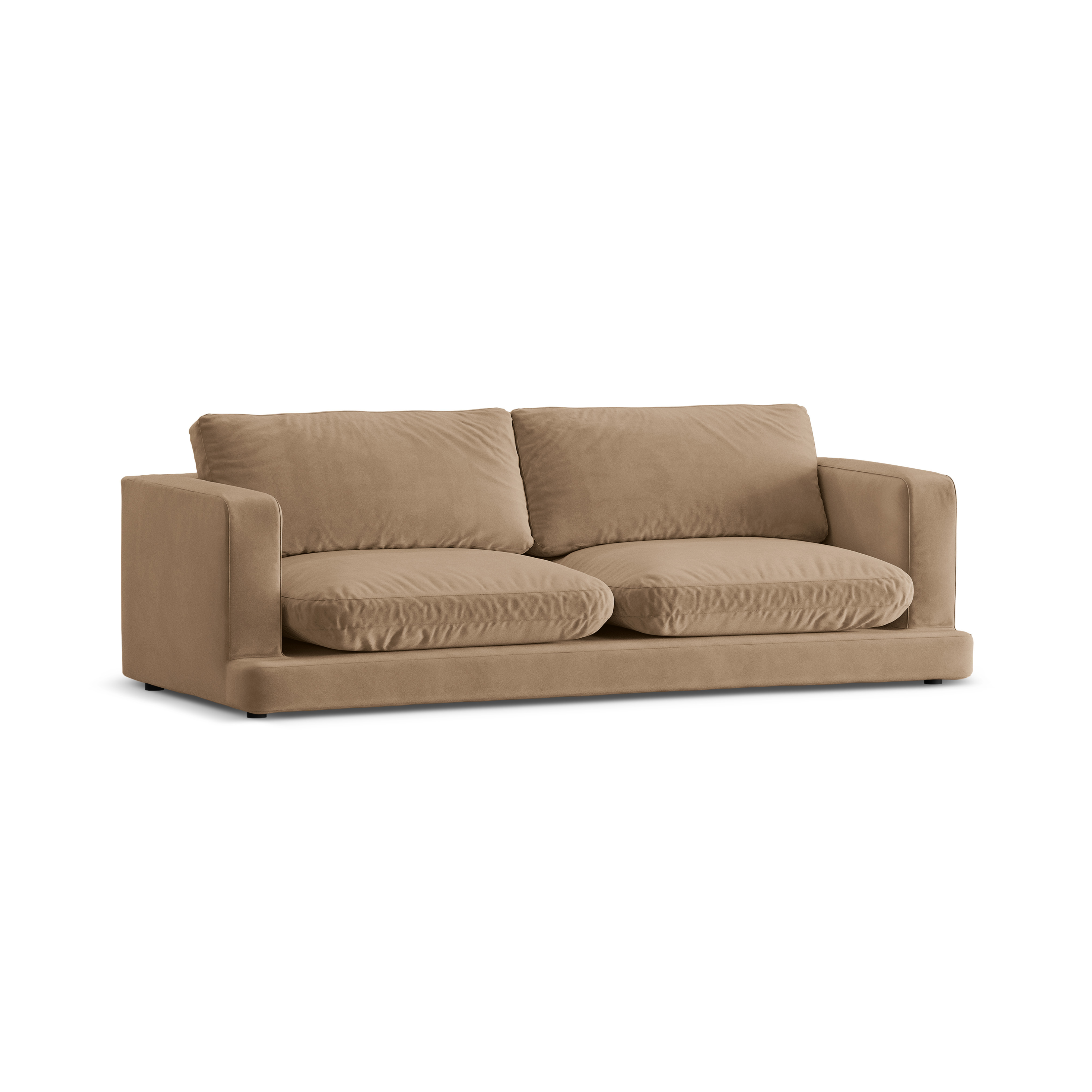 Sofa aus Samt 3-sitzig DAPHNE beige