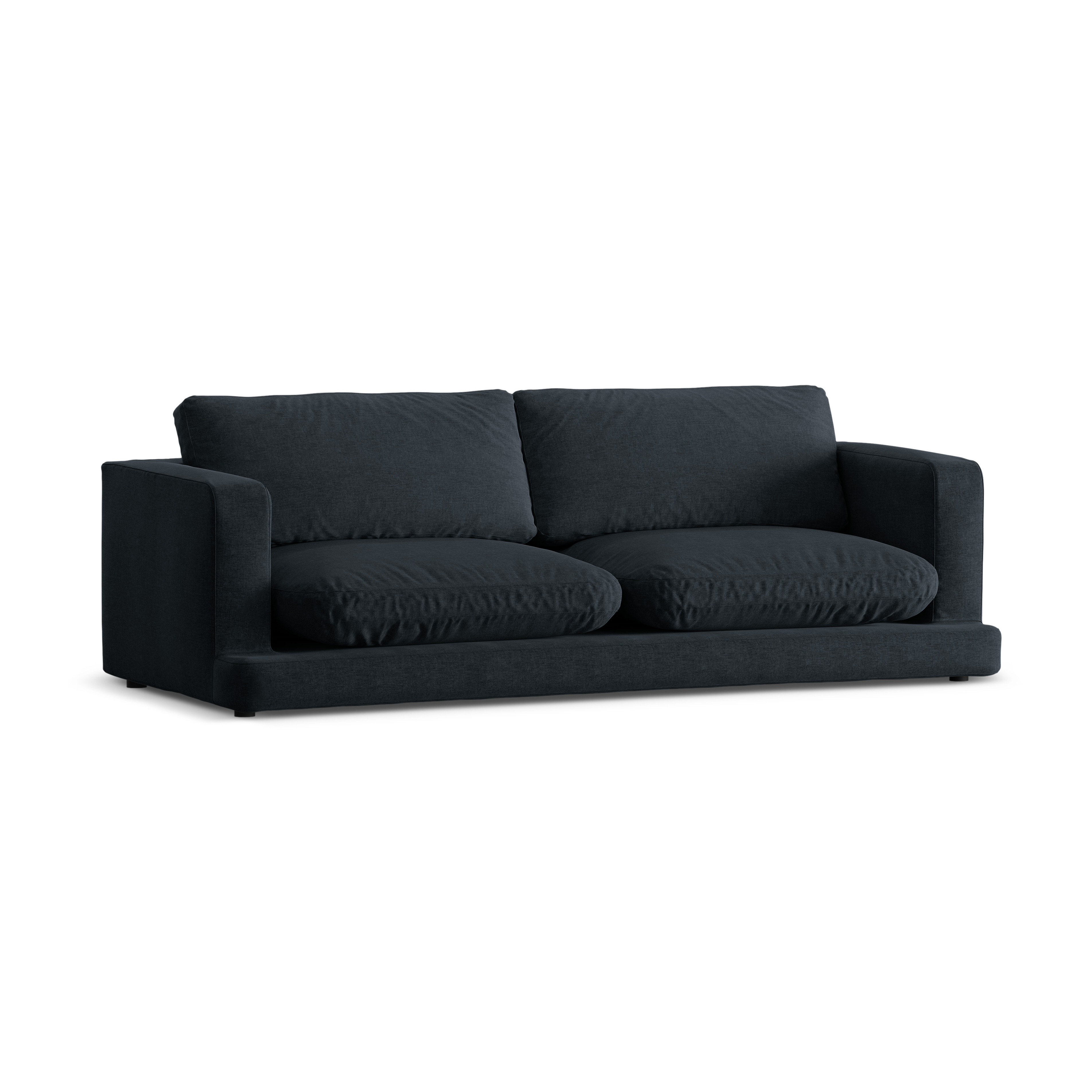 Sofa 3-Sitzer DAPHNE schwarzer Chenille