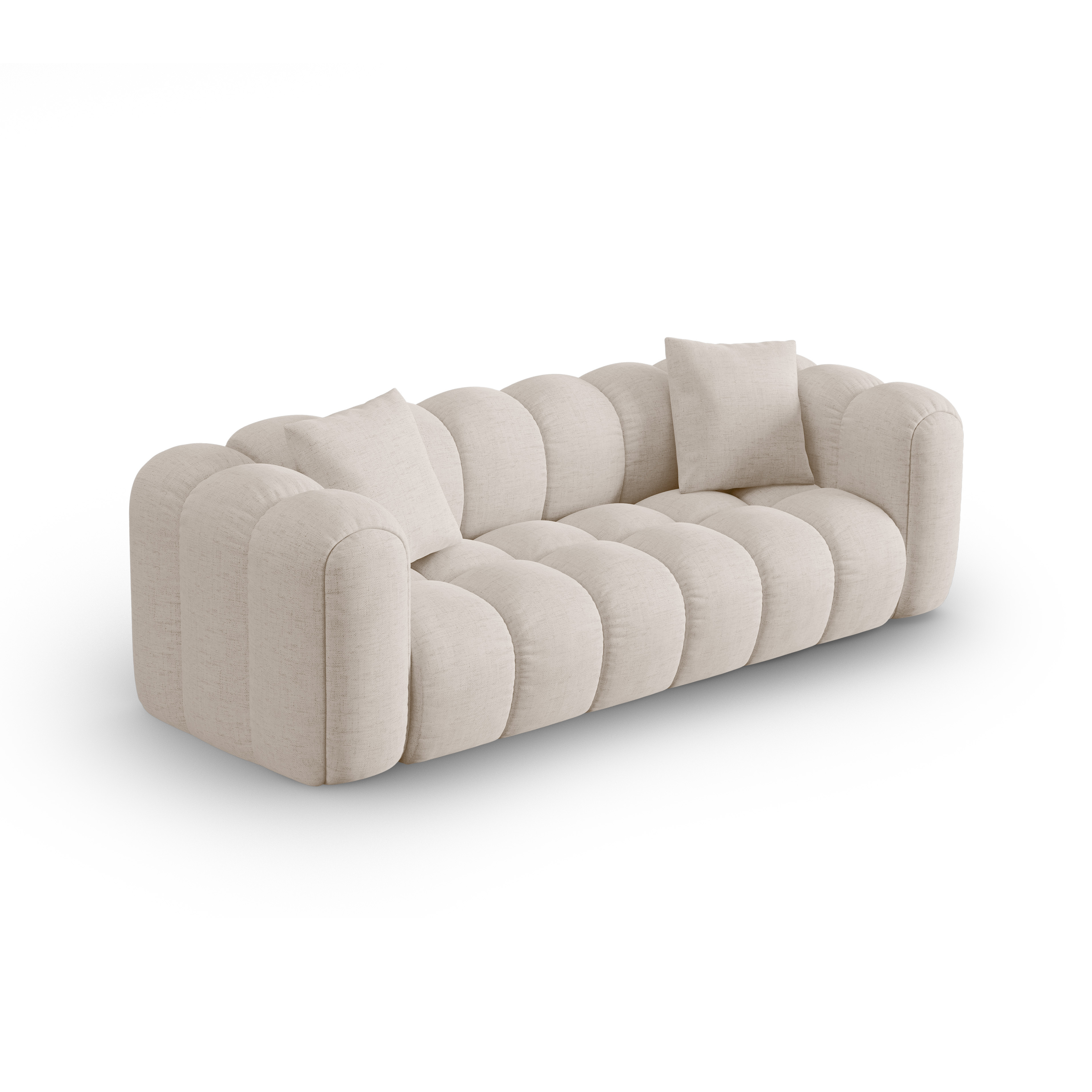 4-seater ASTRO sofa beige chenille