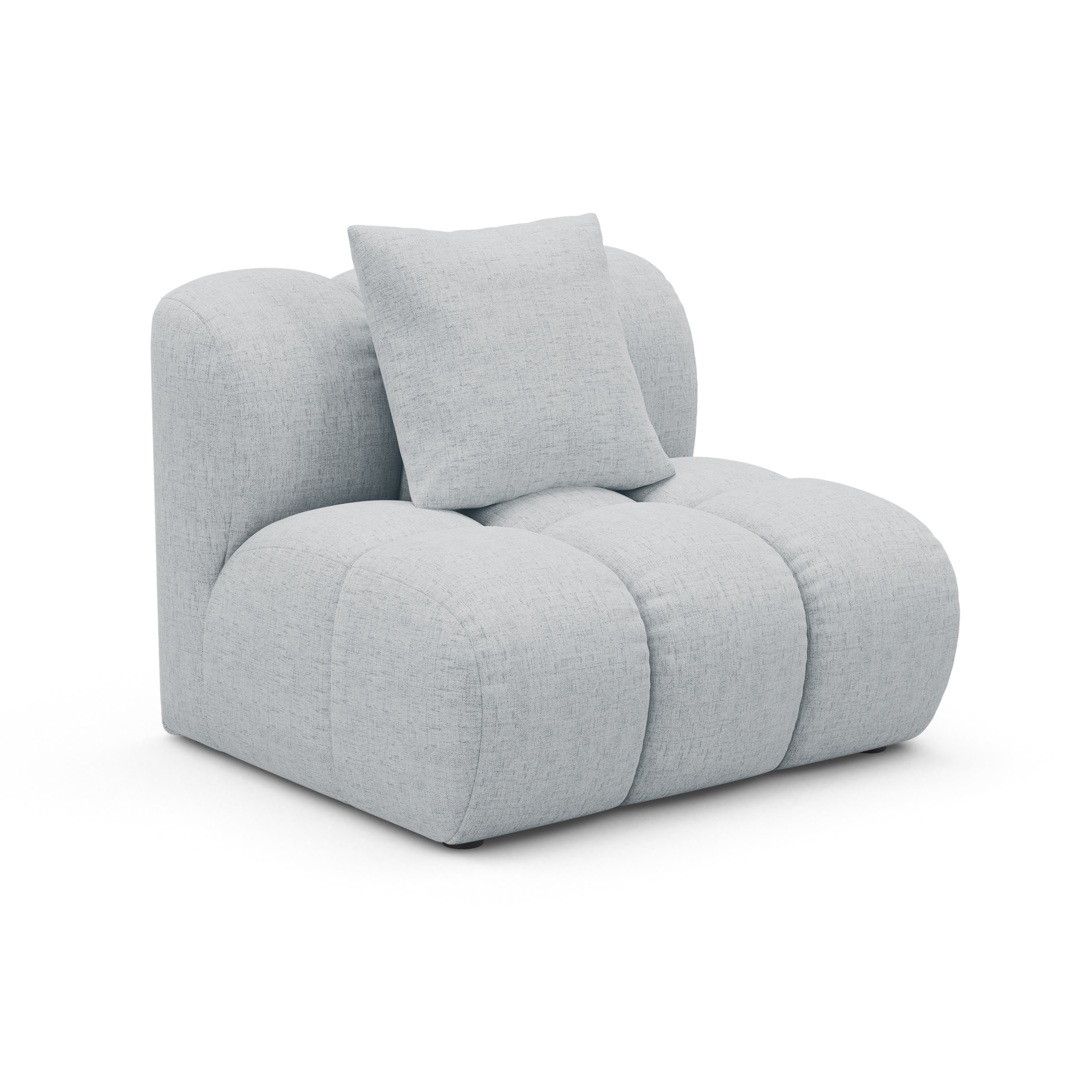 Astro Light Gray Chenille Armchair / Module