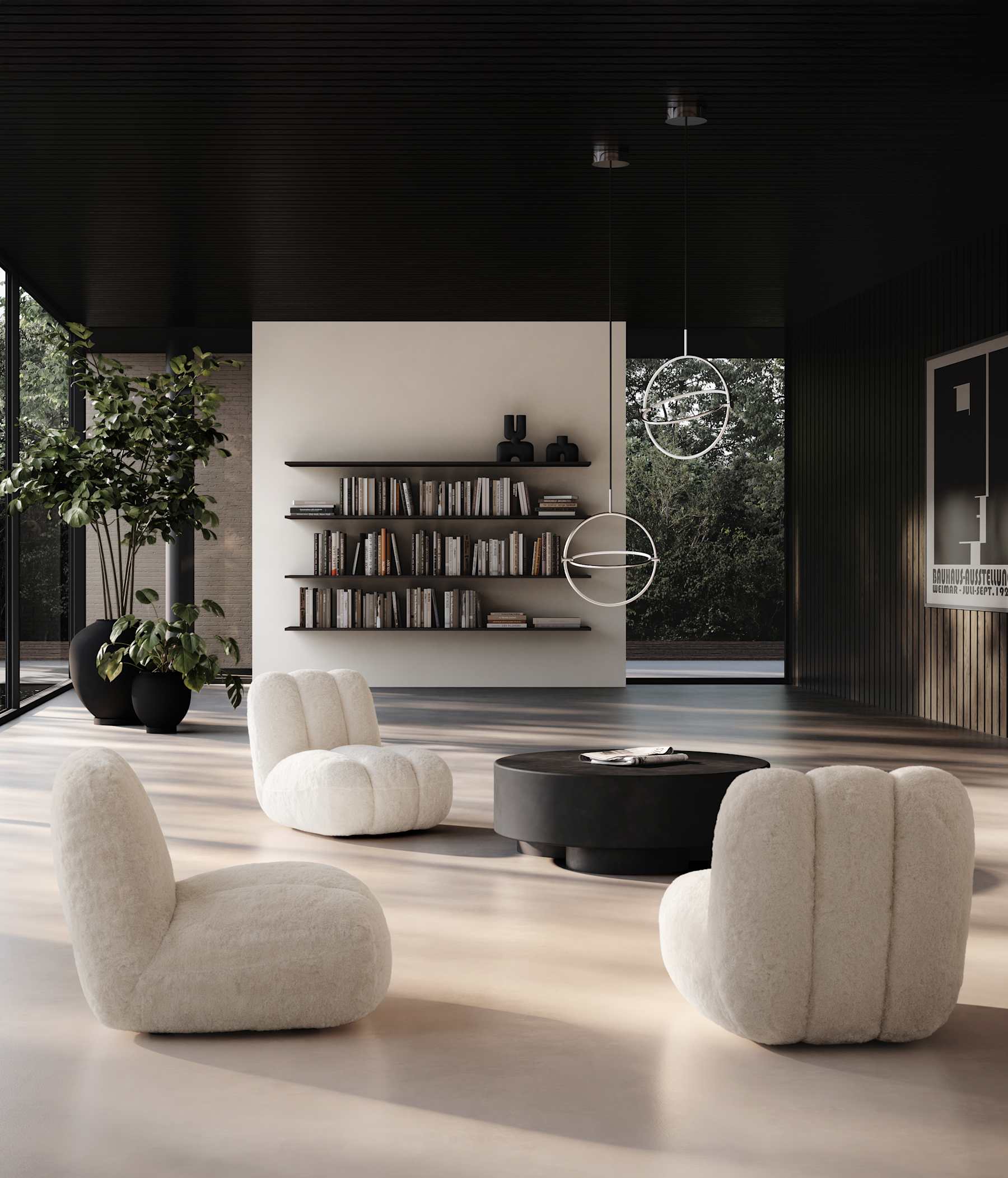 MARU silver pendant lamp