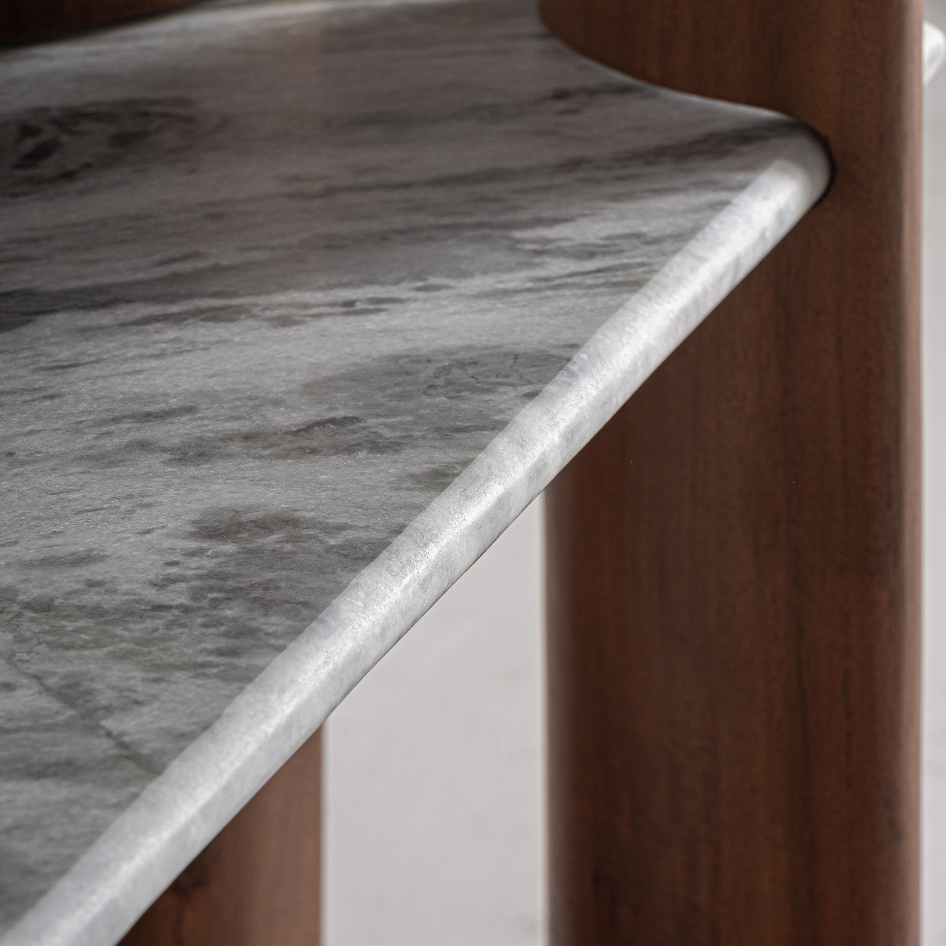 SAGY Shelf in Acacia Wood with Marble