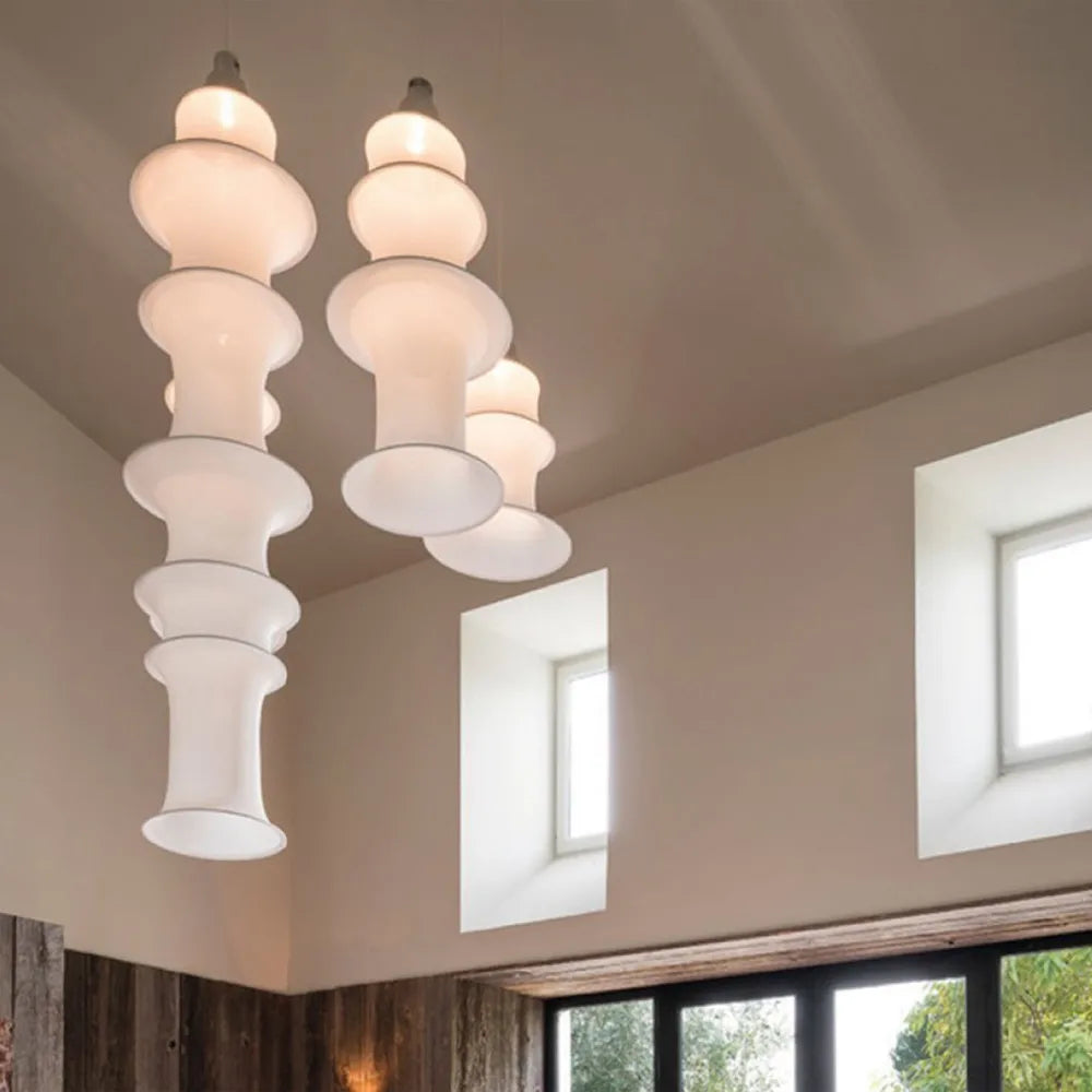 FALKLAND White Fabric Pendant Lamp