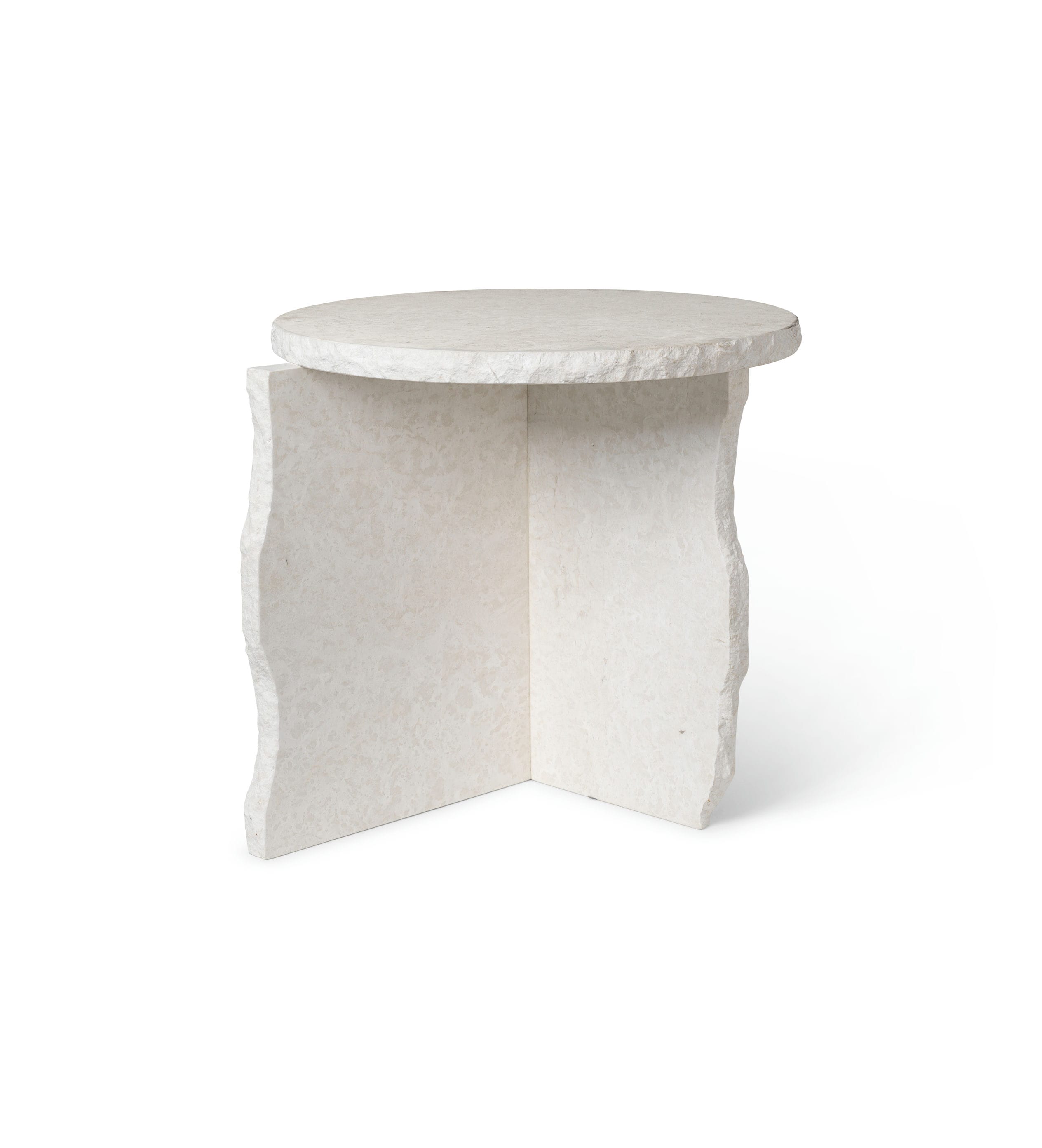 Side table mineral white marble