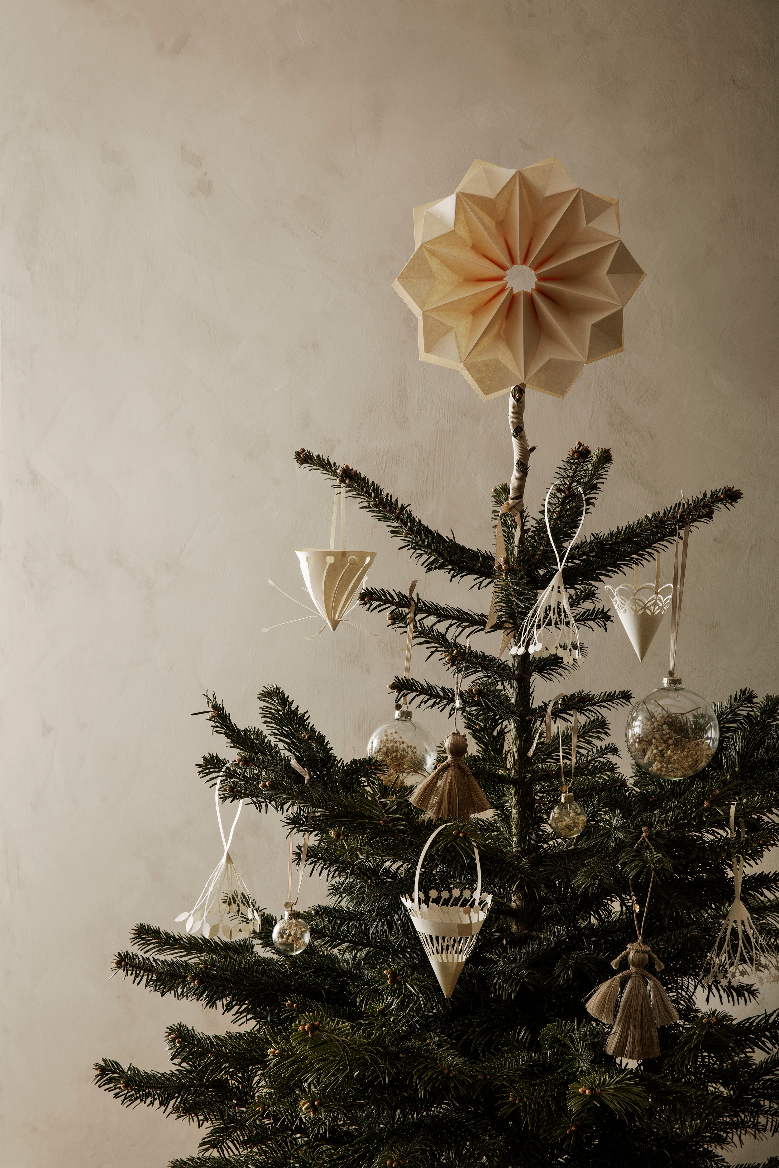 Set von Weihnachtsbaumdekorationen WING ANGELS Jute