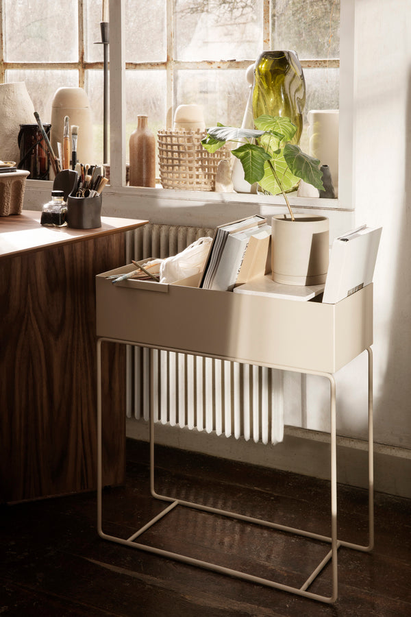 Plant box console beige