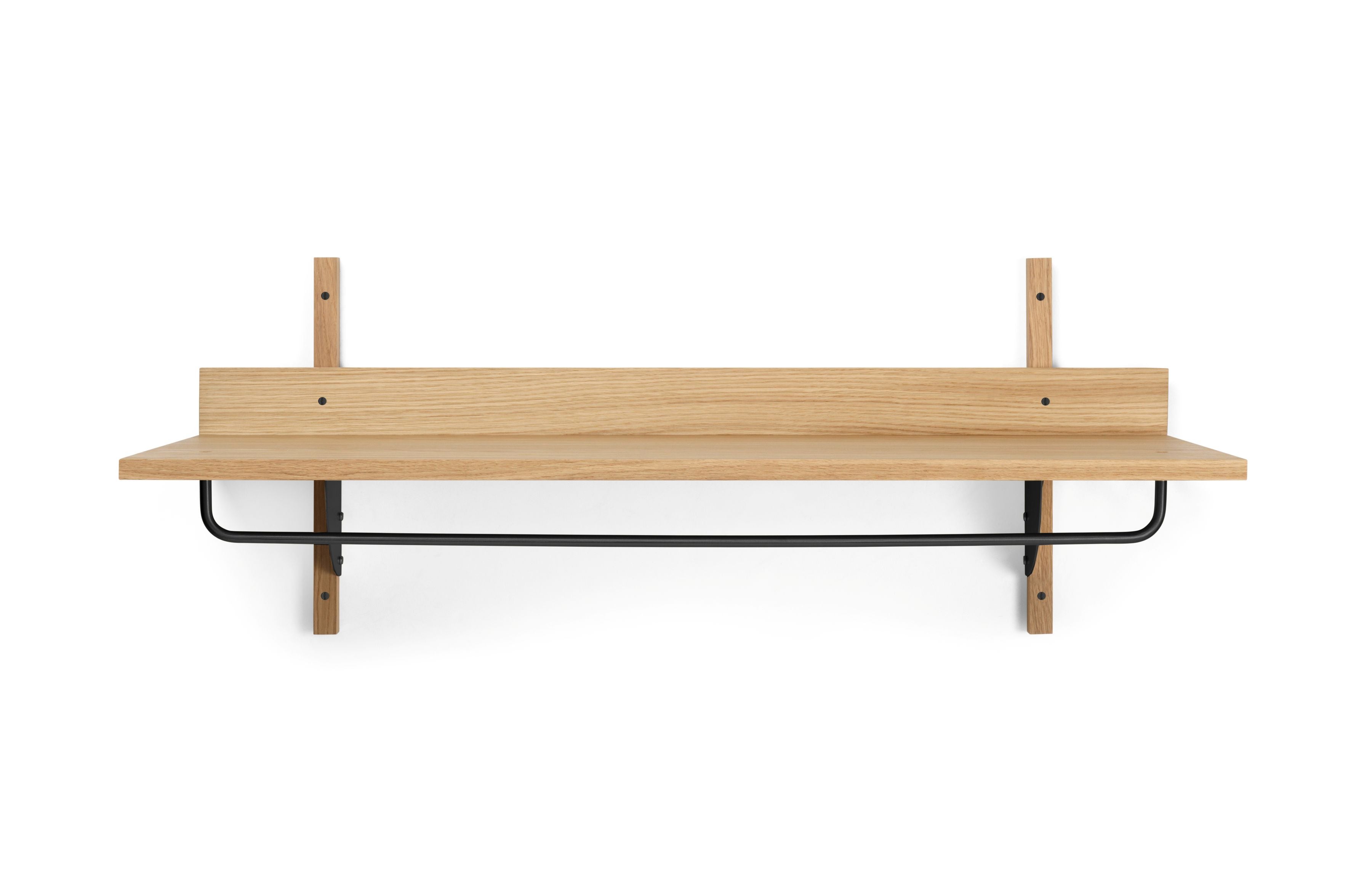 SECTOR RACK SHELF oak veneer shelf with railing
