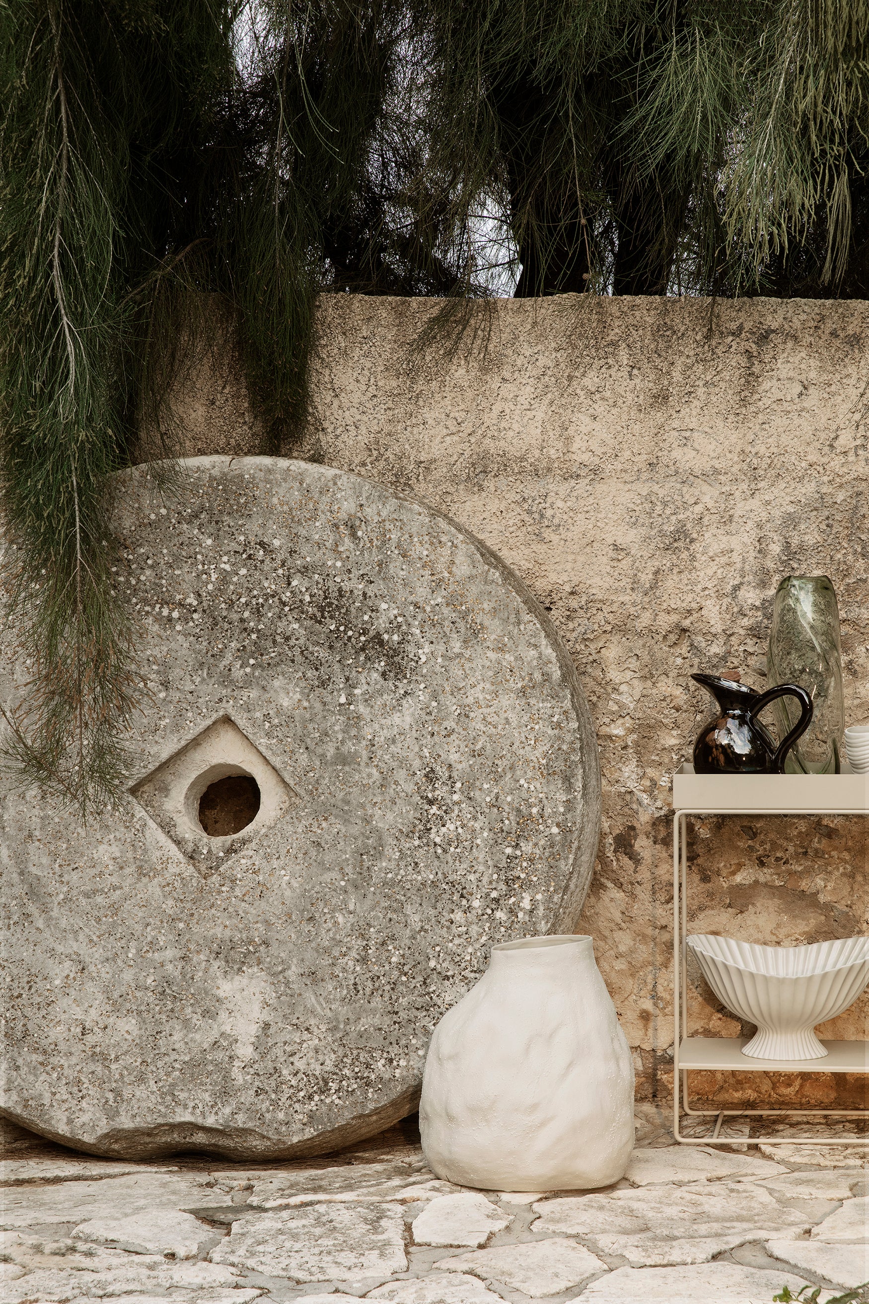 VULCA Vase cremeweiß