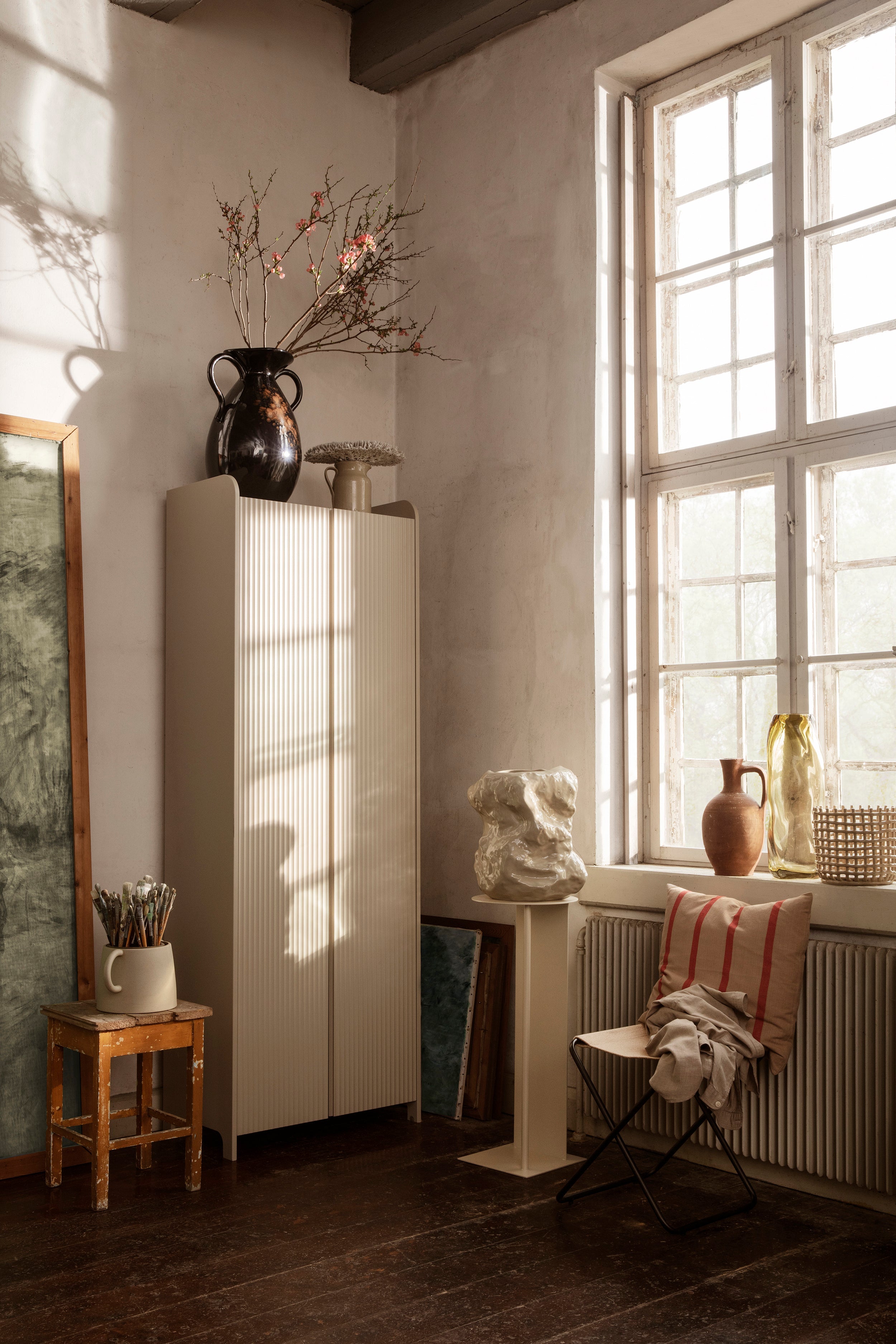 Keramikkorb Bast Beige