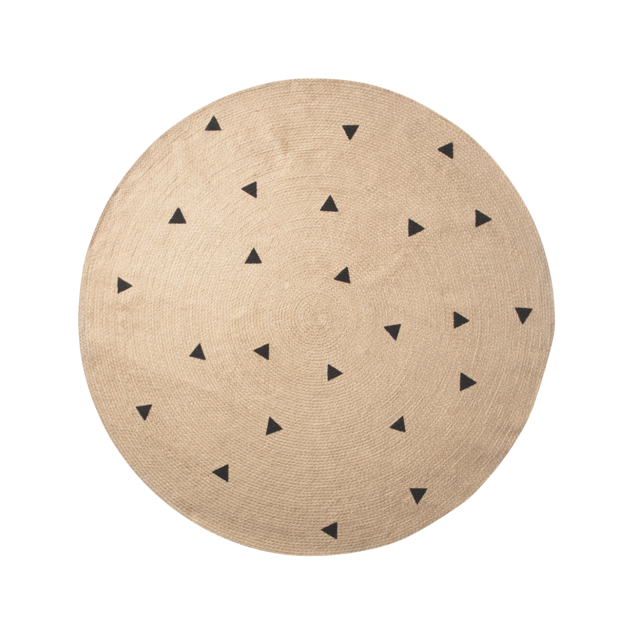 BLACK TRIANGLES Jute-Dreiecksteppich 