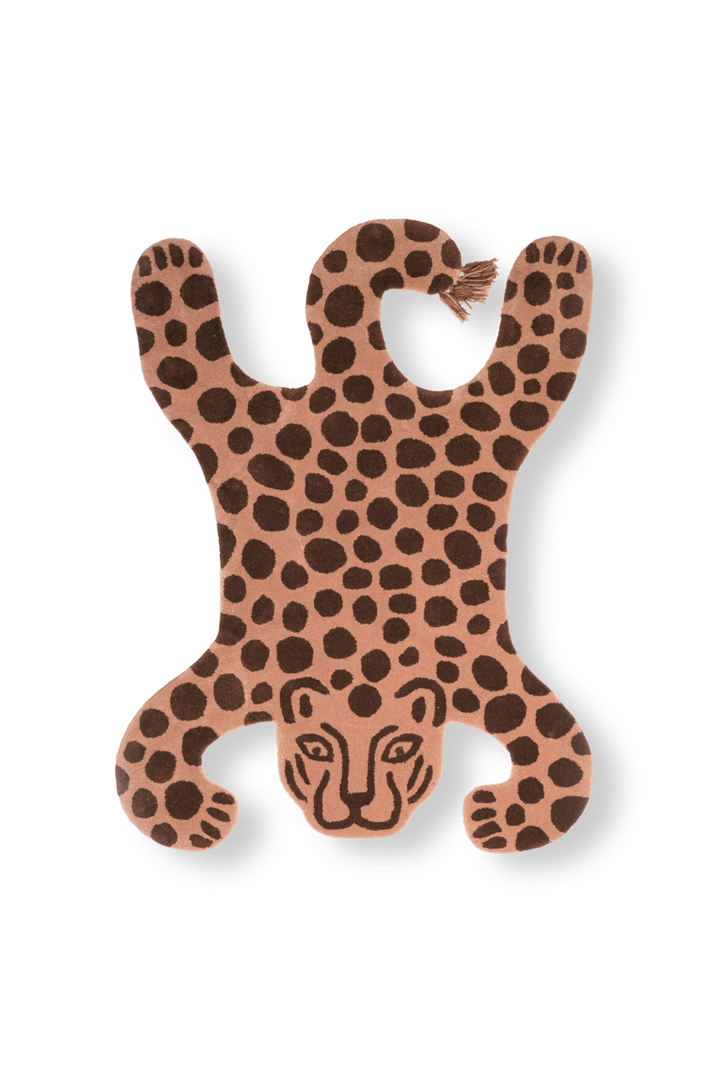 Dekorativer Teppich SAFARI LEOPARD braun