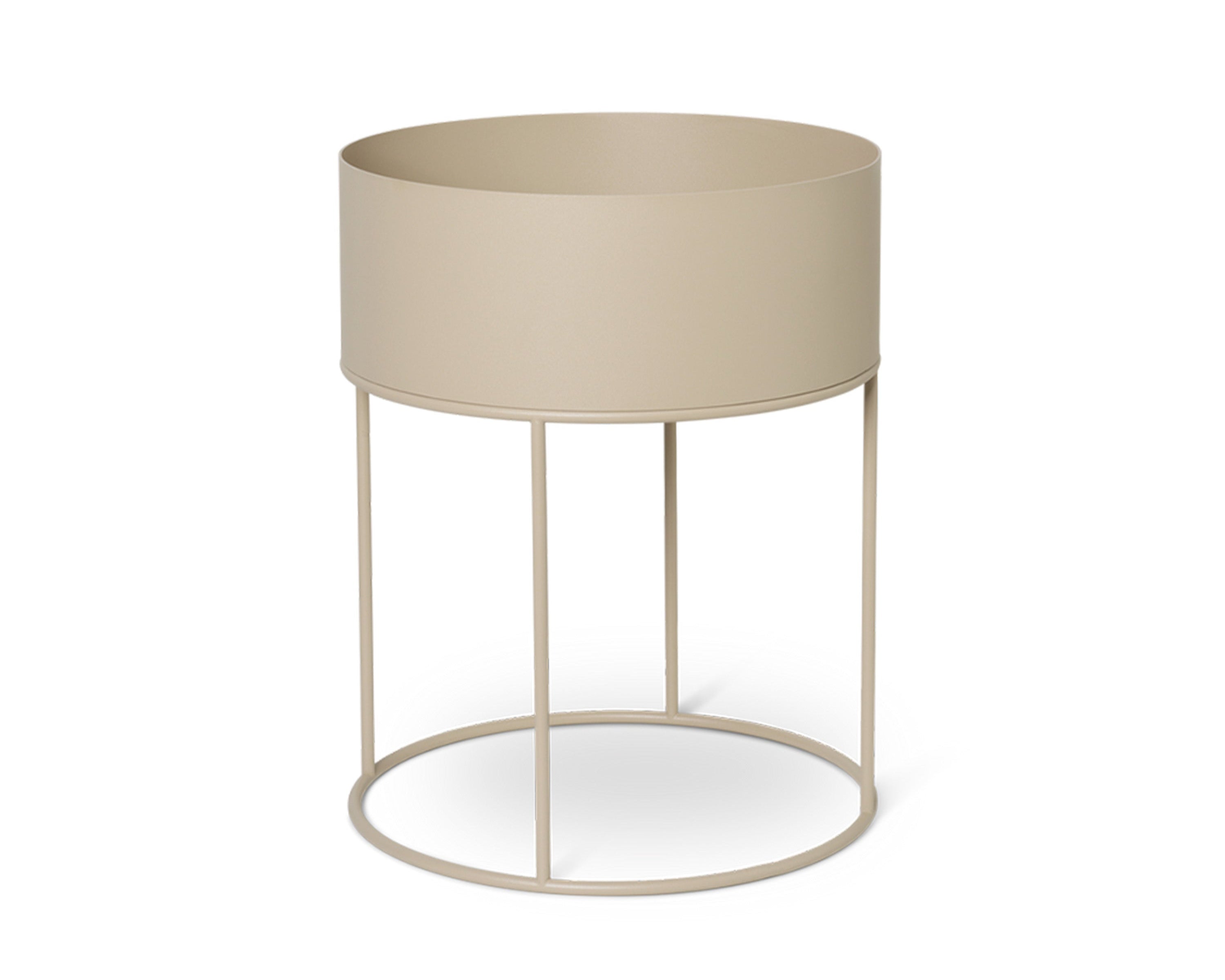 Runder Blumentopf PLANT BOX ROUND beige 
