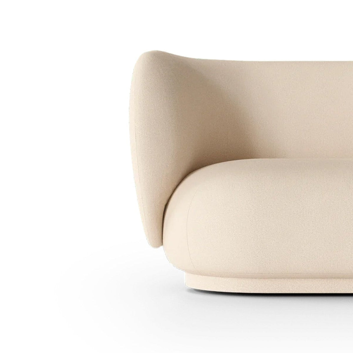 Rico bürstete 2-Personen-Sofa gebrochen weiß