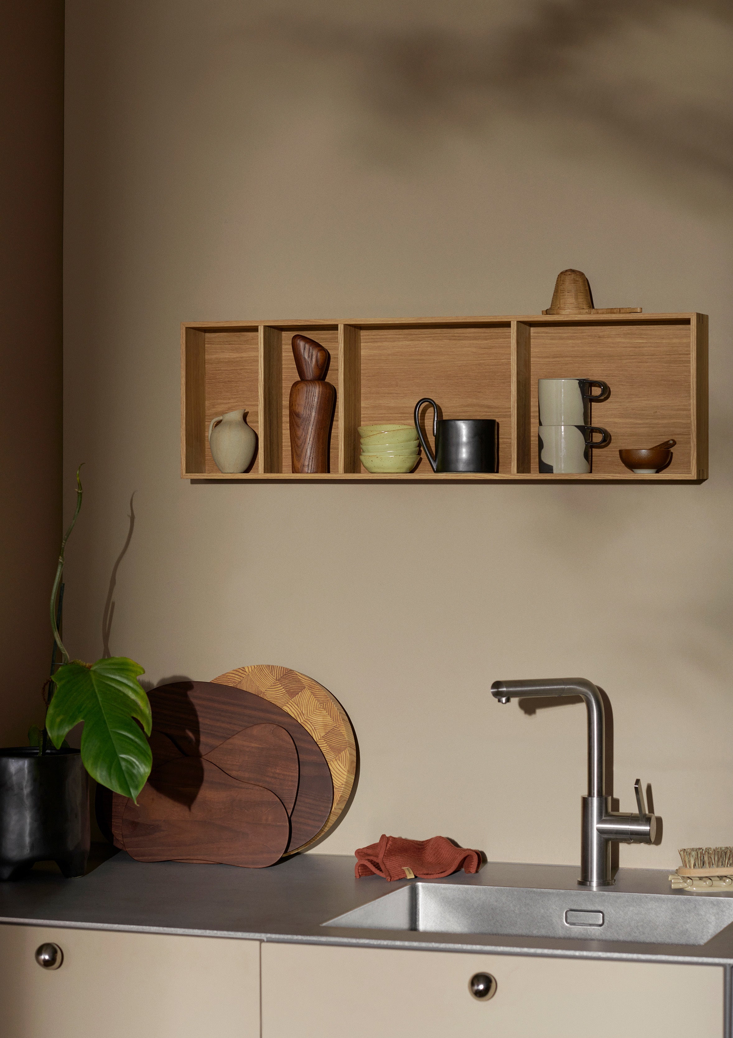 BON oak veneer shelf