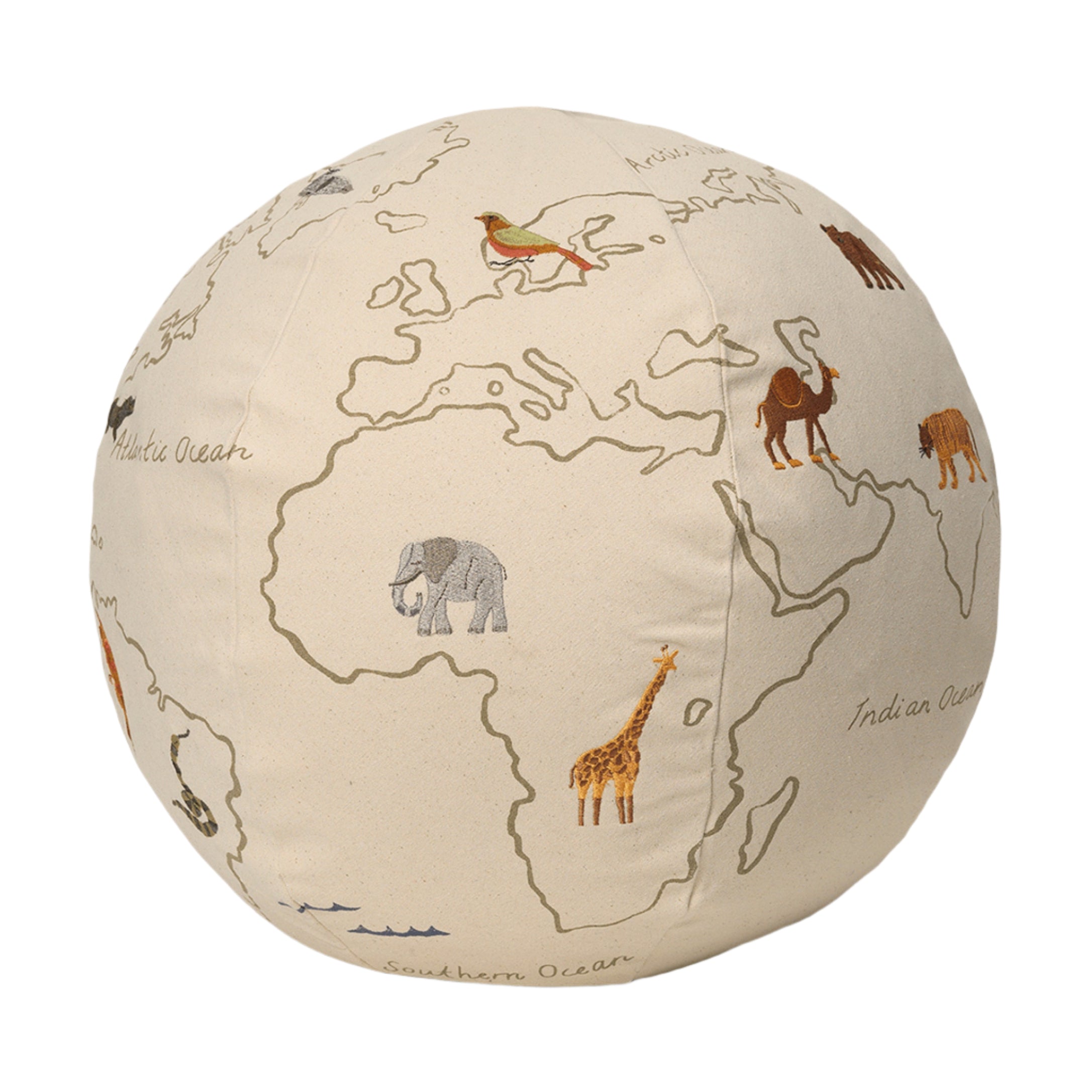 THE WORLD Pouf cremeweiß 