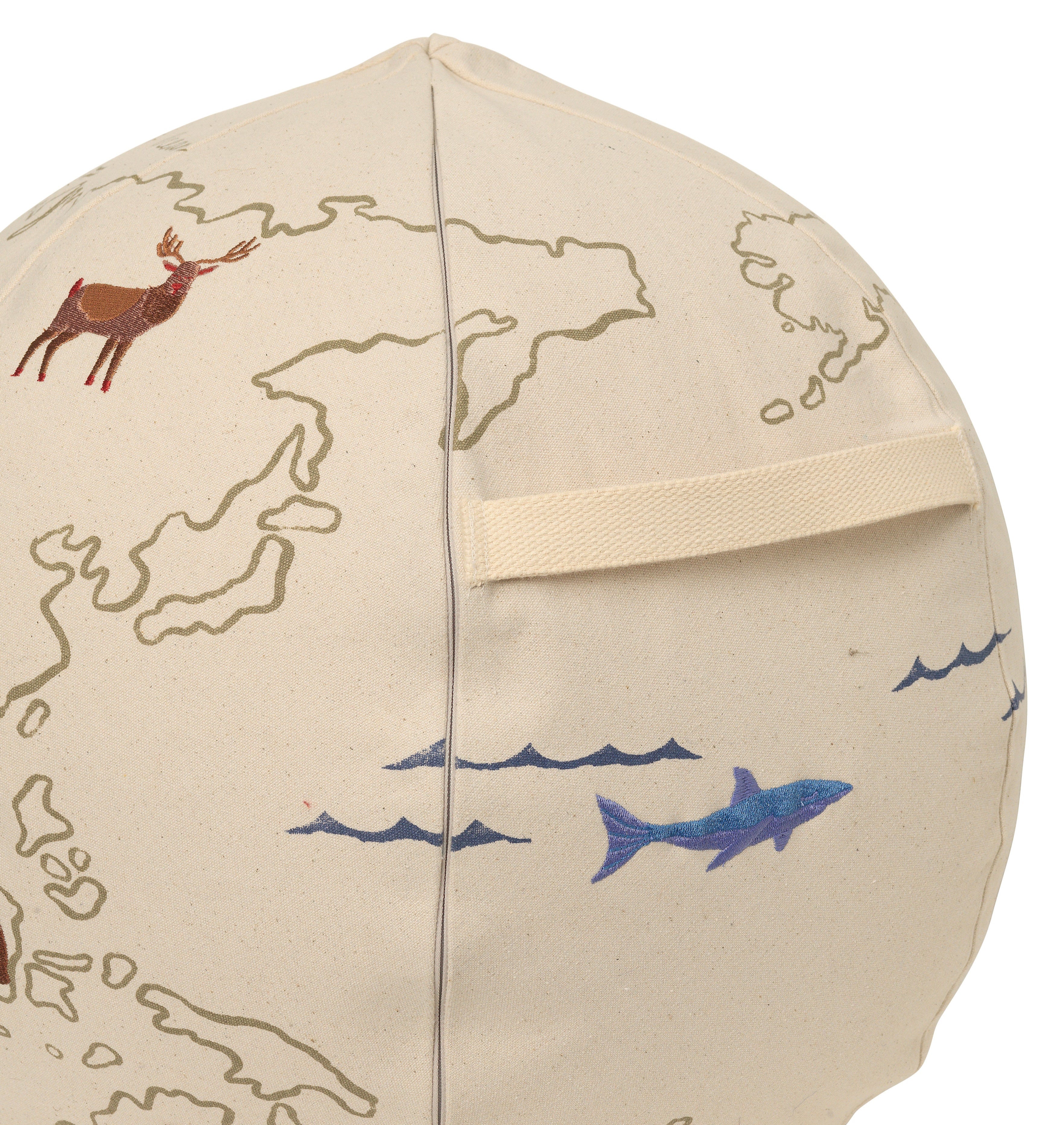 THE WORLD Pouf cremeweiß 