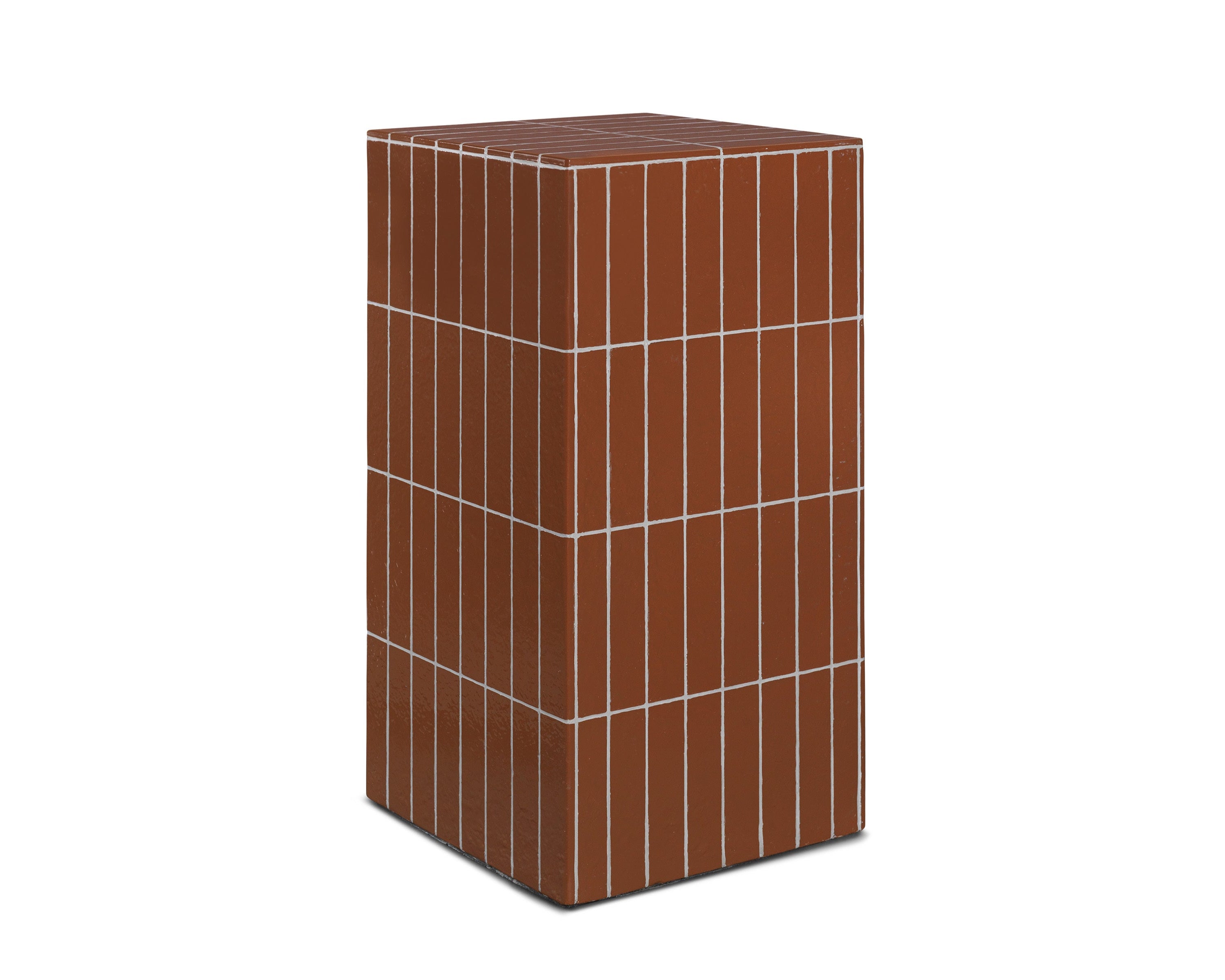 PILLAR PEDESTAL Beistelltisch brauner Beton 