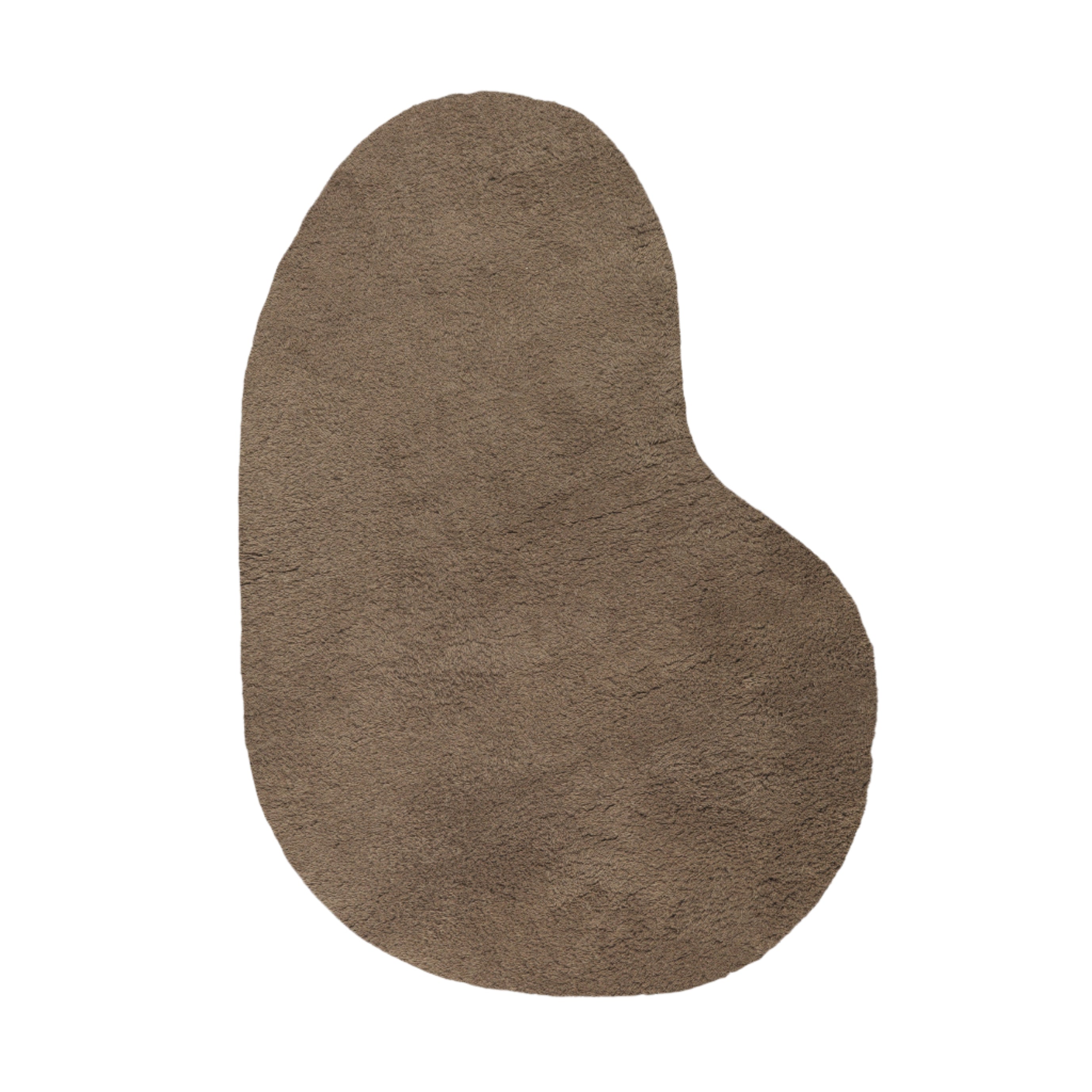 Oval rug FORMA gray-brown with long pile