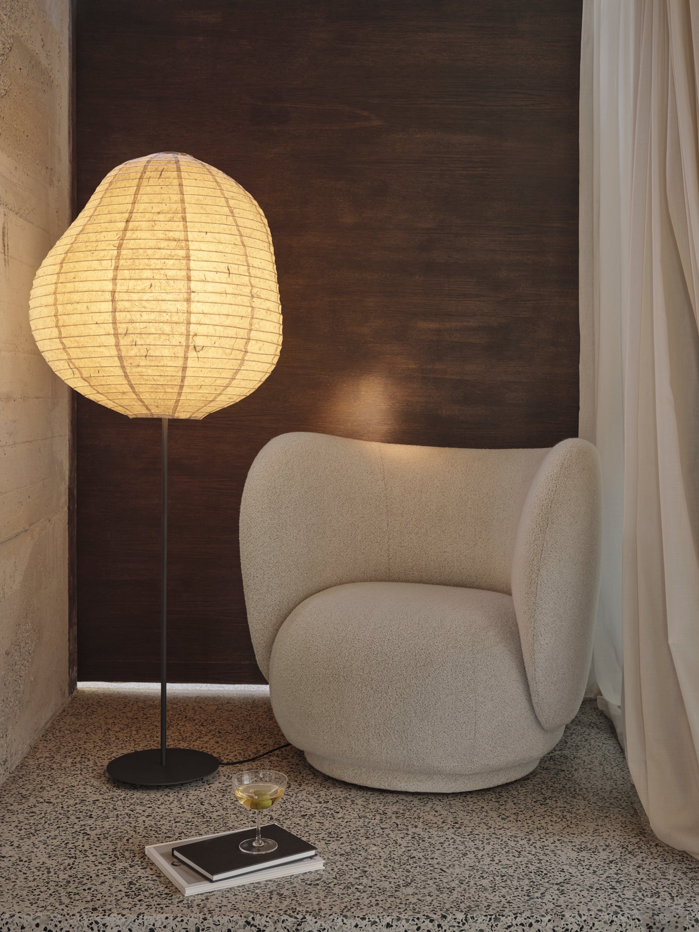 Rico Lounge Boucle Sand Sessel