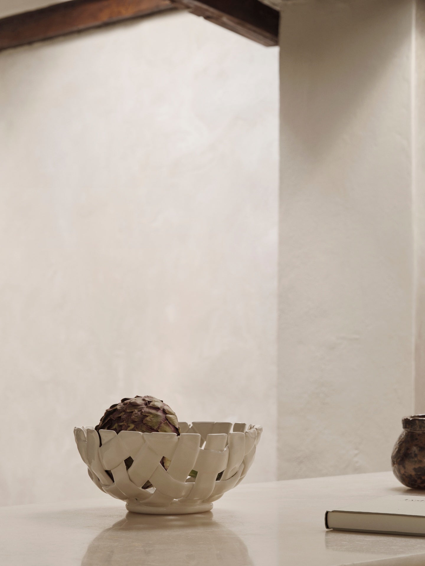 PLAIT Schale cremeweiß