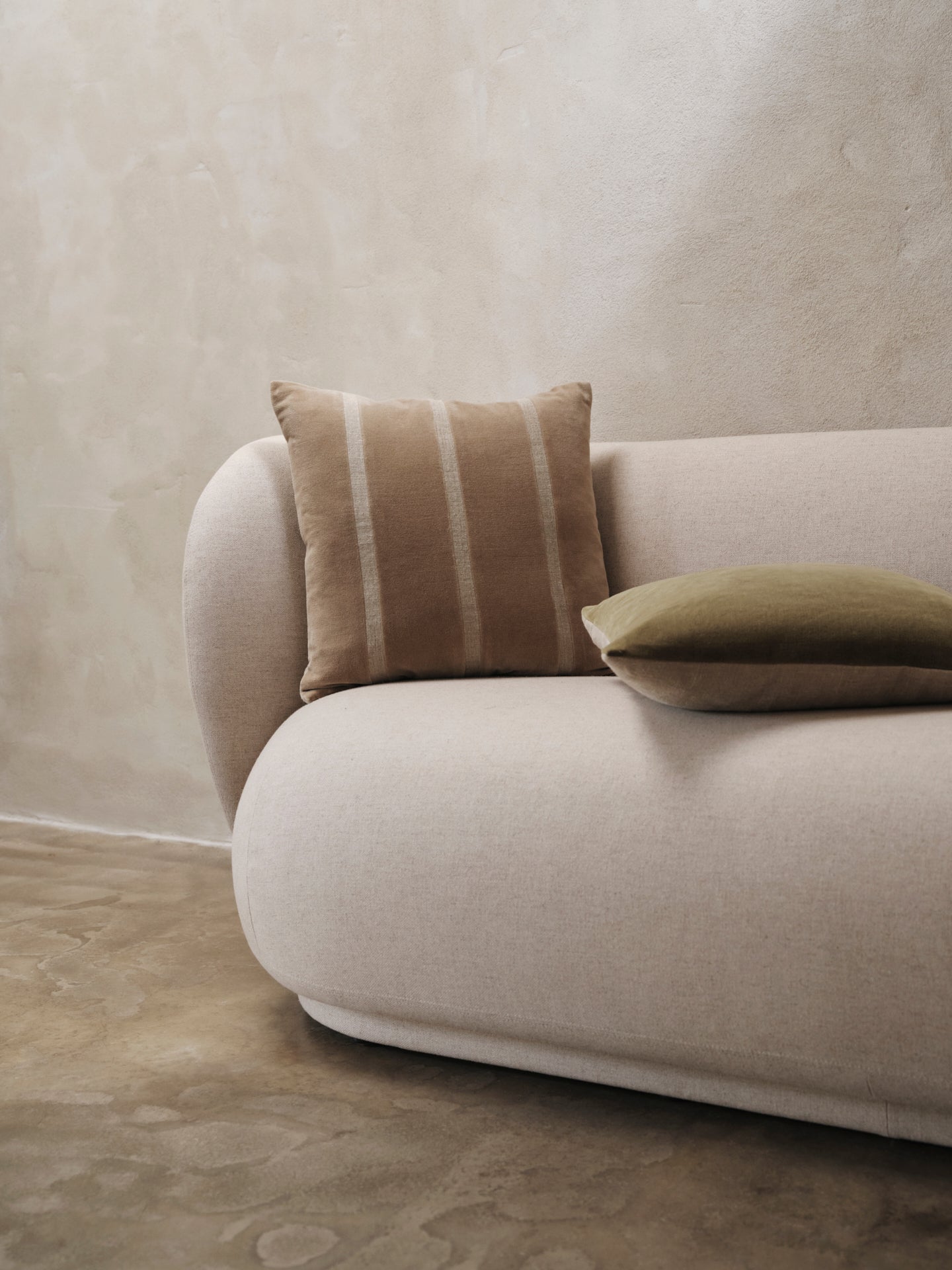 3-seater Rico grain sofa beige