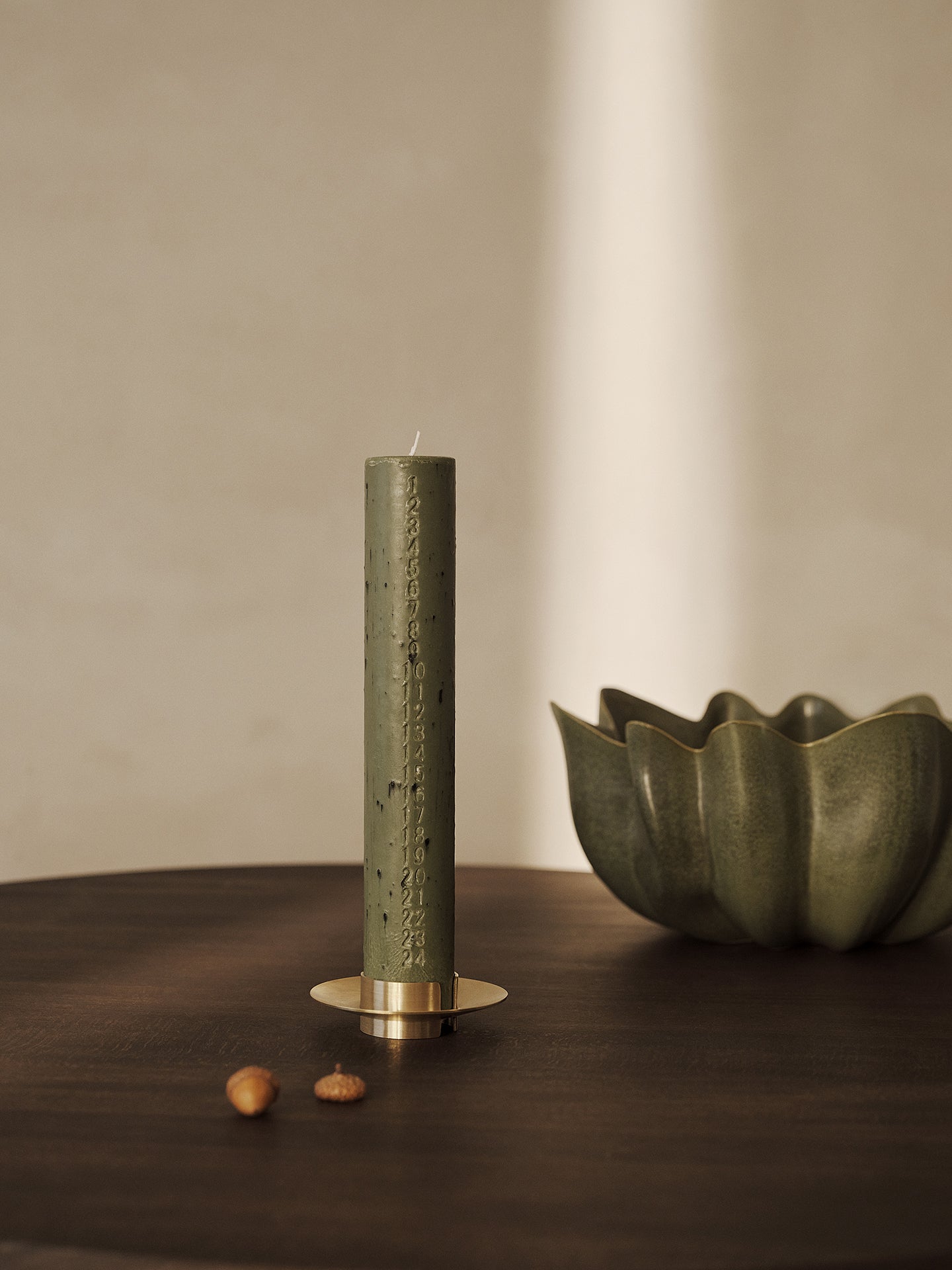 BLOCK brass candle holder