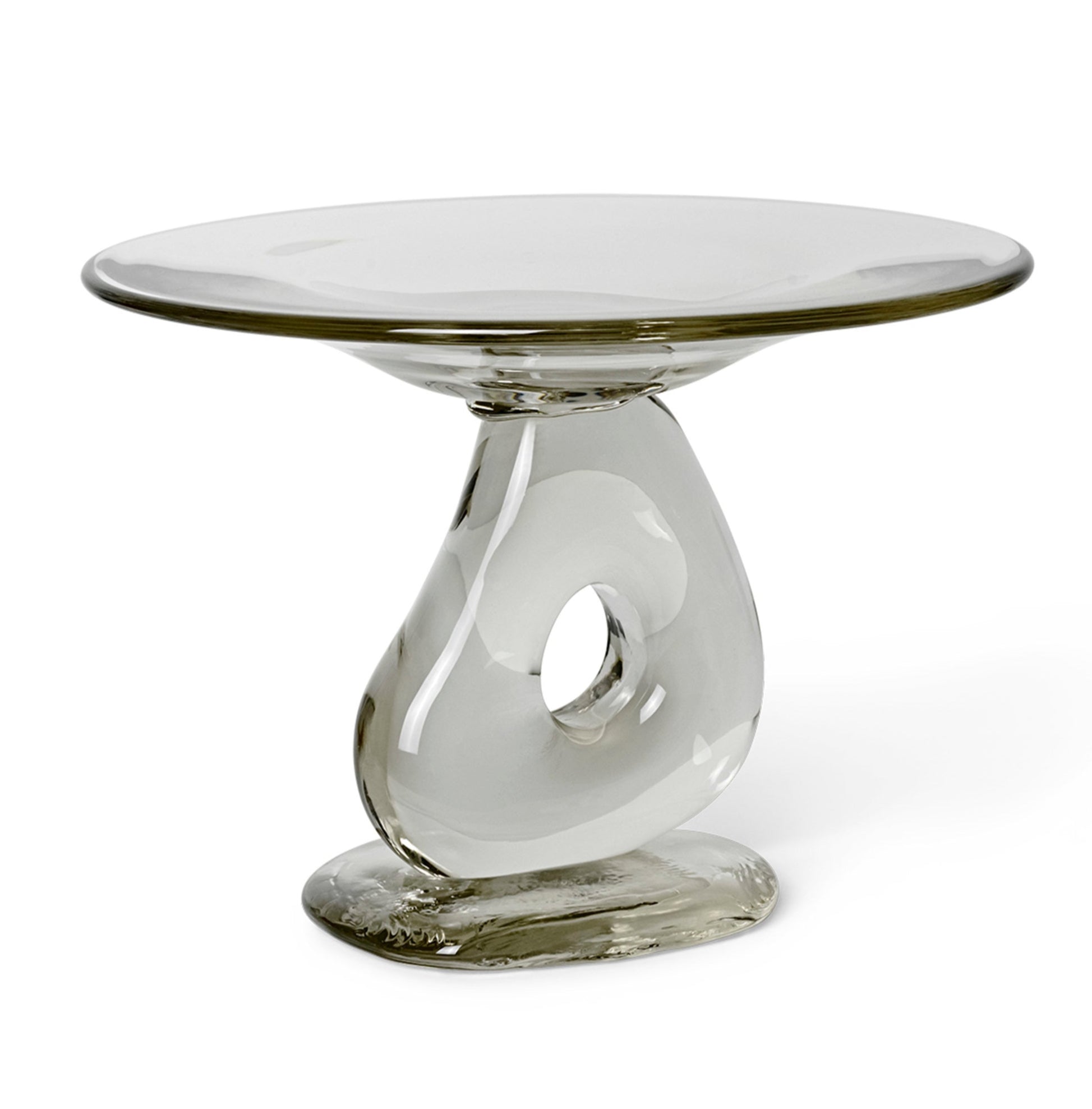 DAMO GLASS CENTREPIECE Platte aus geblasenem Glas 