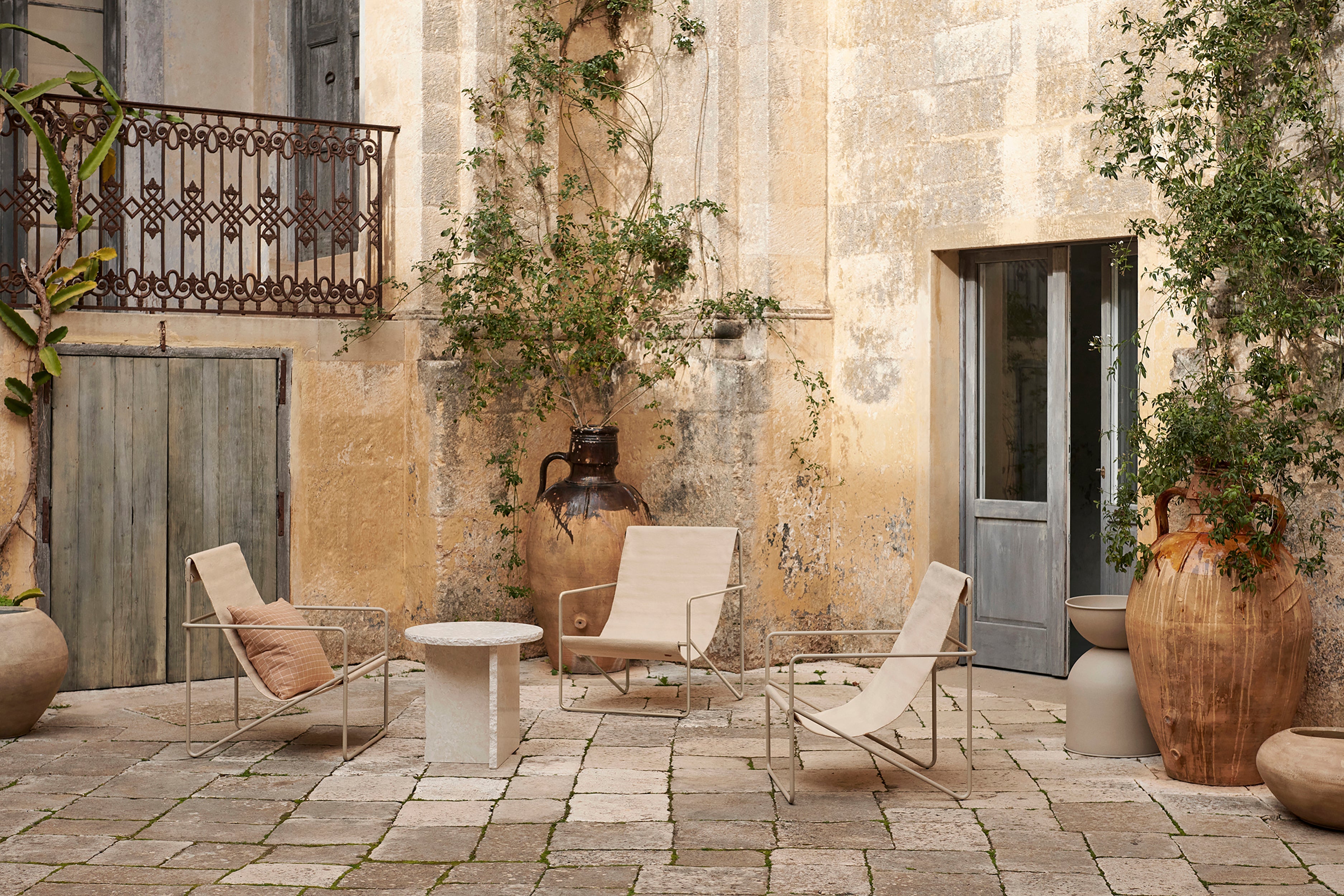 Side table mineral white marble