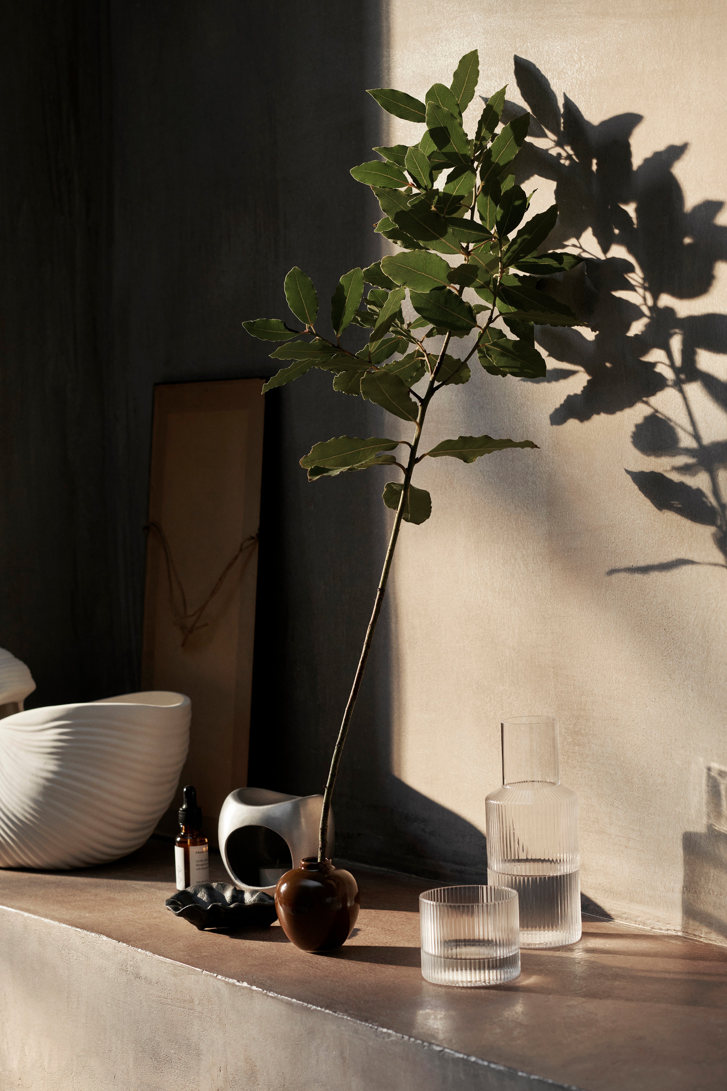 Karaffe und Glas SET RIPPLE mundgeblasen Glas