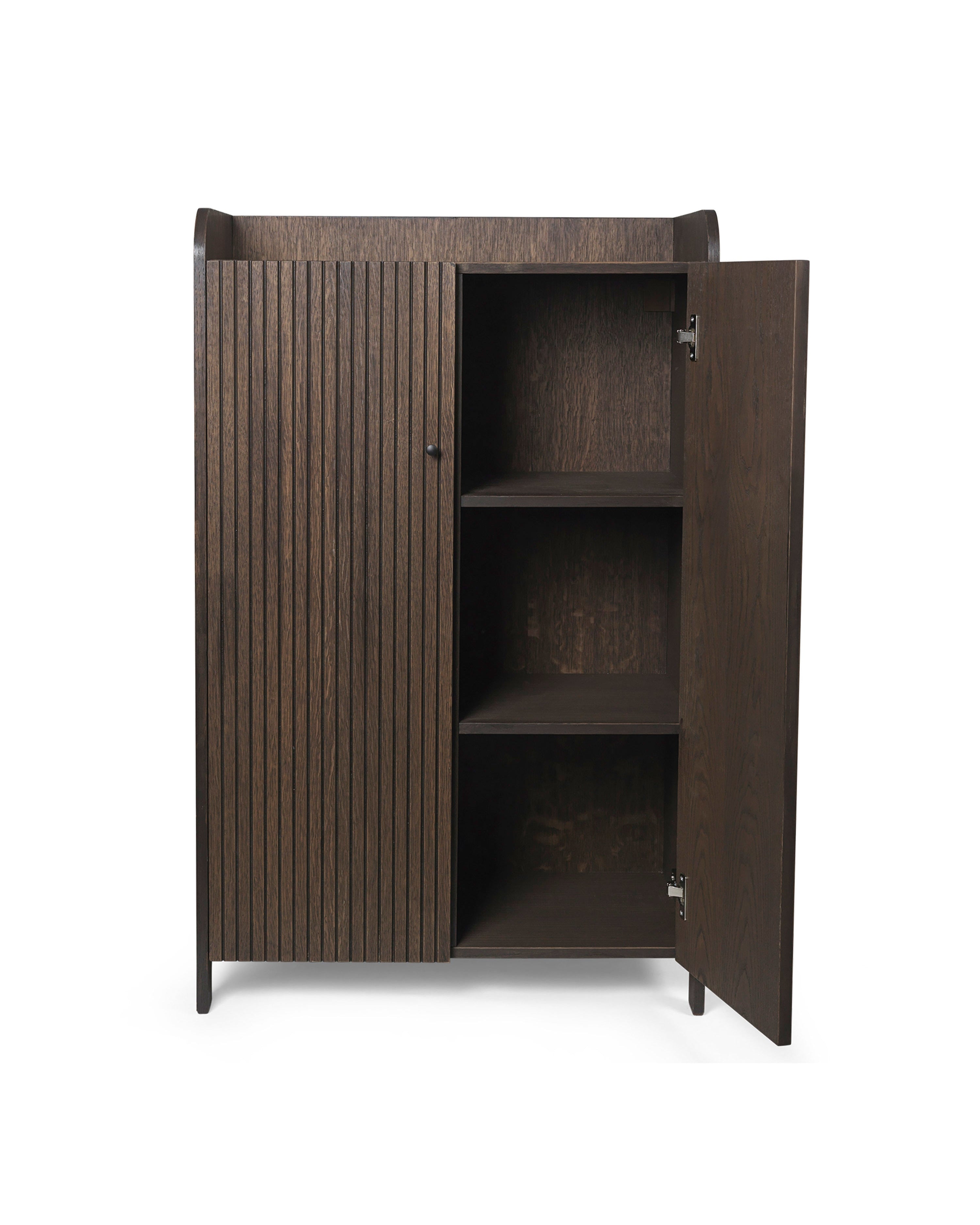 SILL CUPBOARD LOW 2-türiger Kleiderschrank, dunkelbraunes Eichenfurnier 