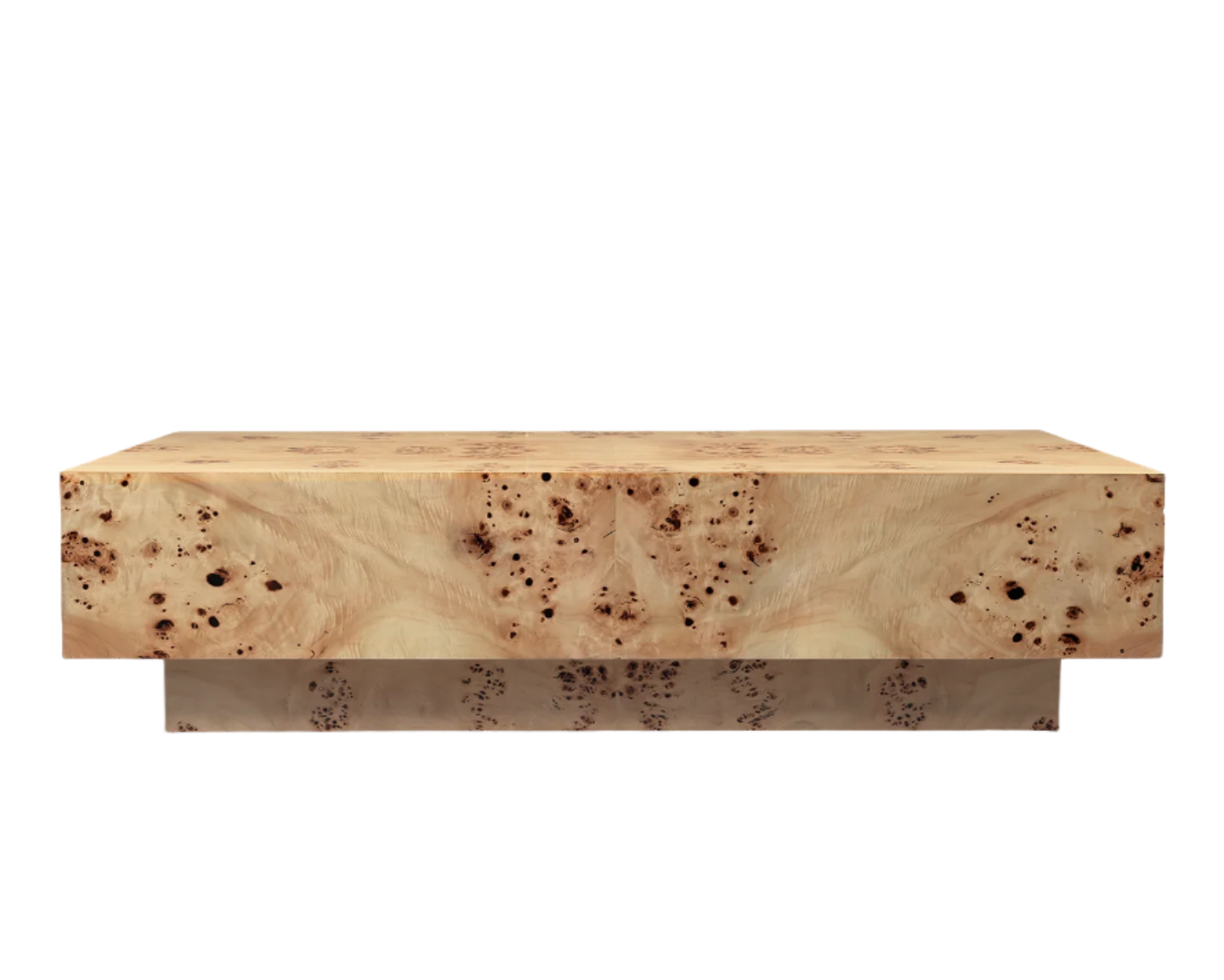 BURL veneer coffee table with poplar burl