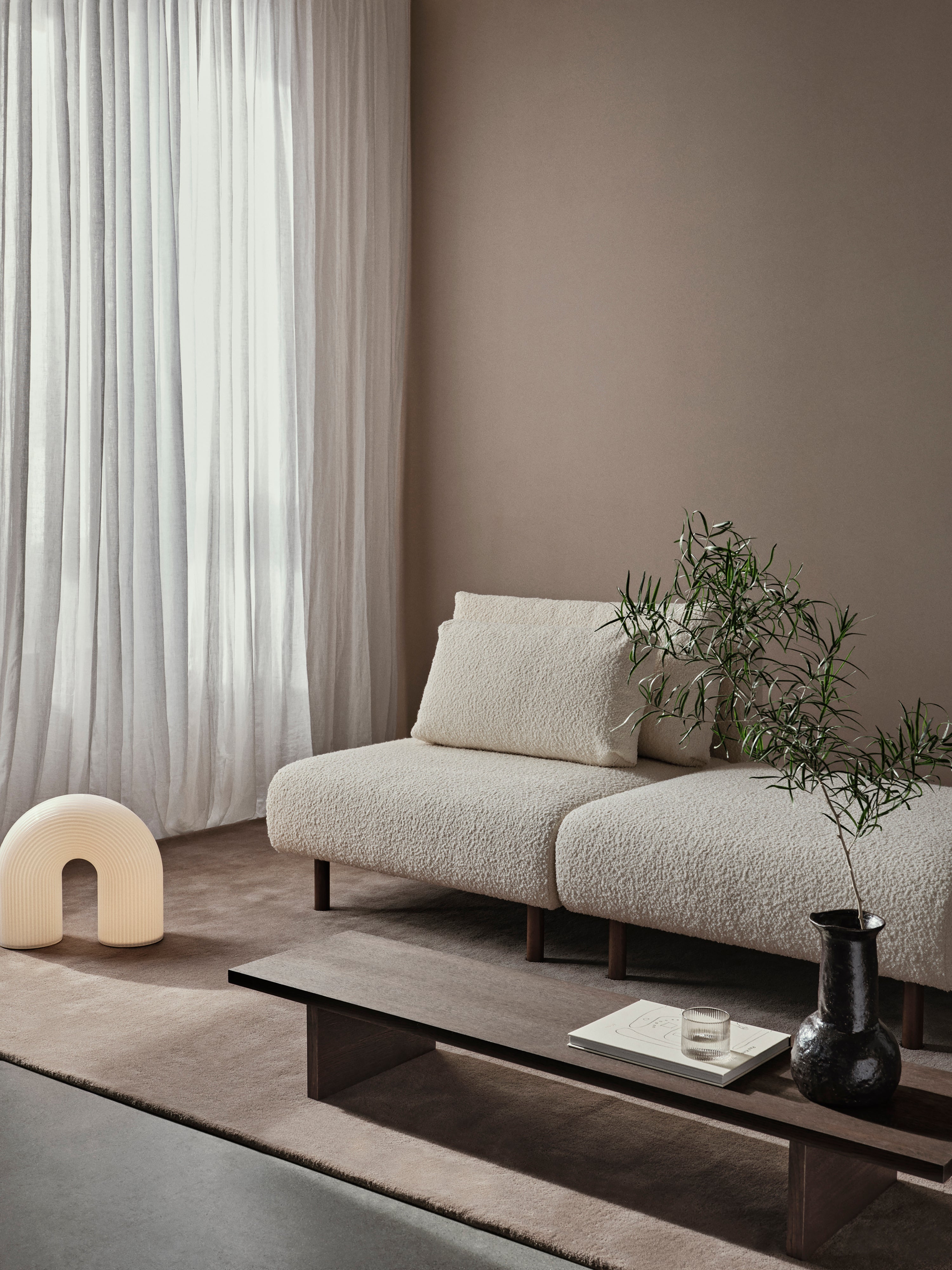 Dase modular sofa - brown soft bouclé