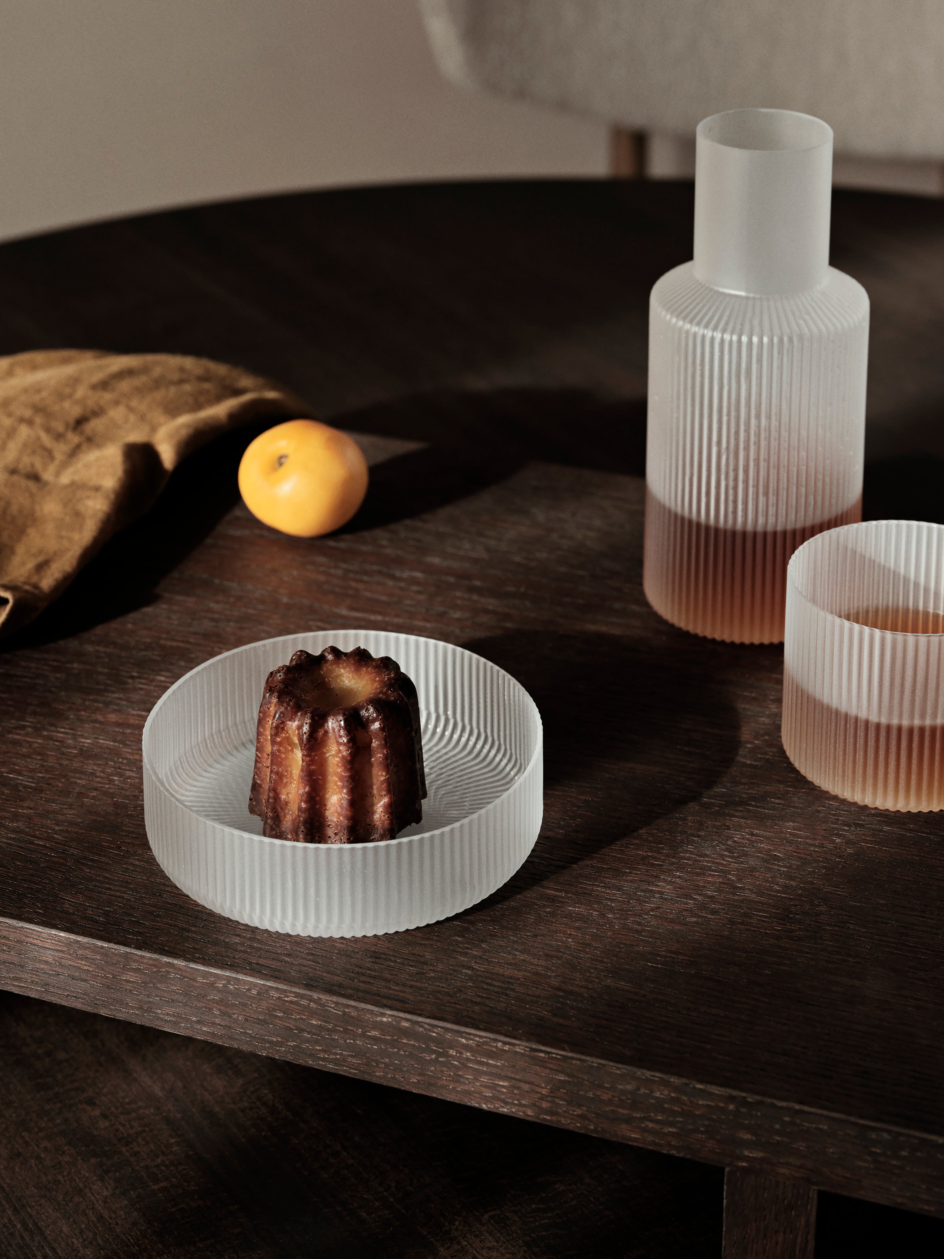 Ripple White Glass Bowl Set