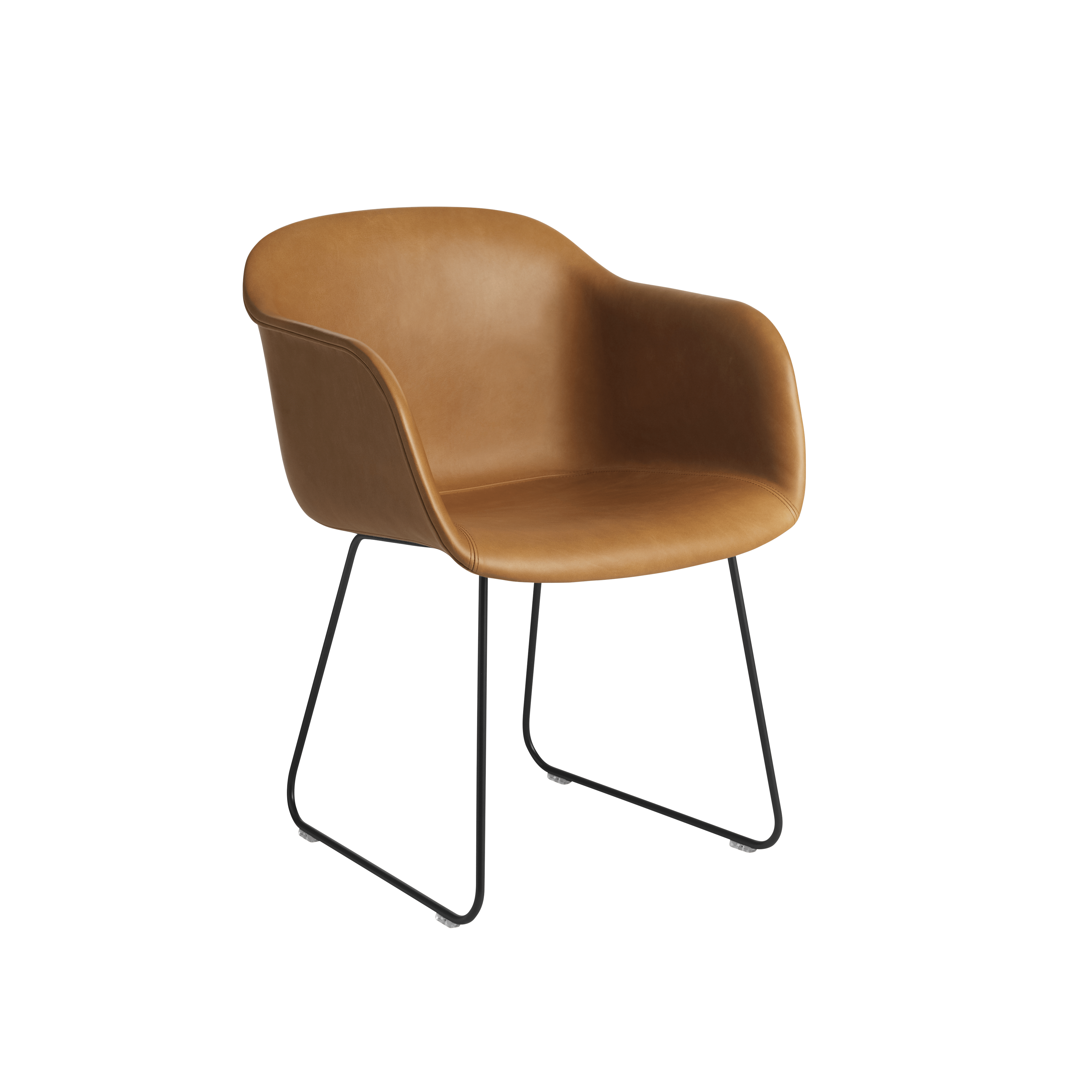FIBER Armchair with Customizable Base in Sled Shape