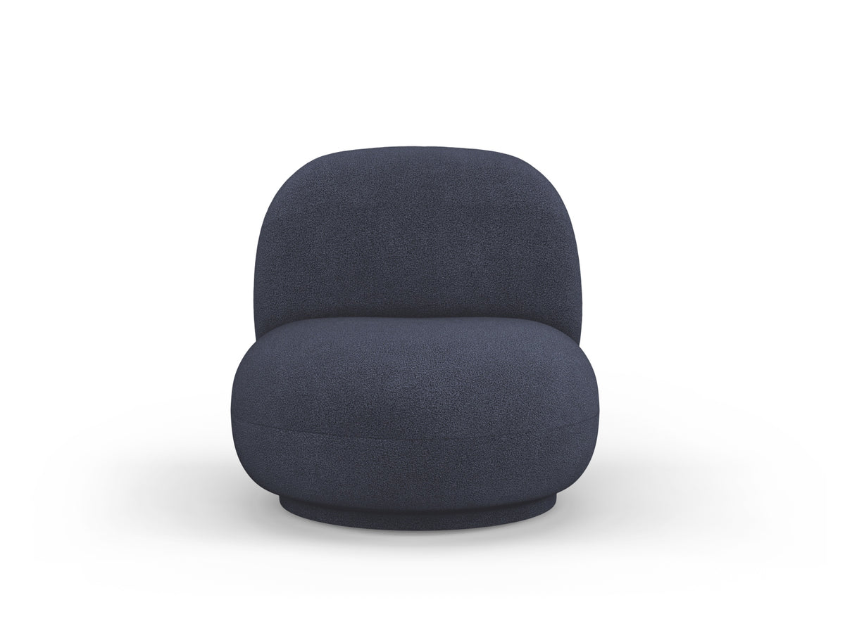 Fotel obrotowy CHUCK ciemnoniebieski boucle – Micadoni