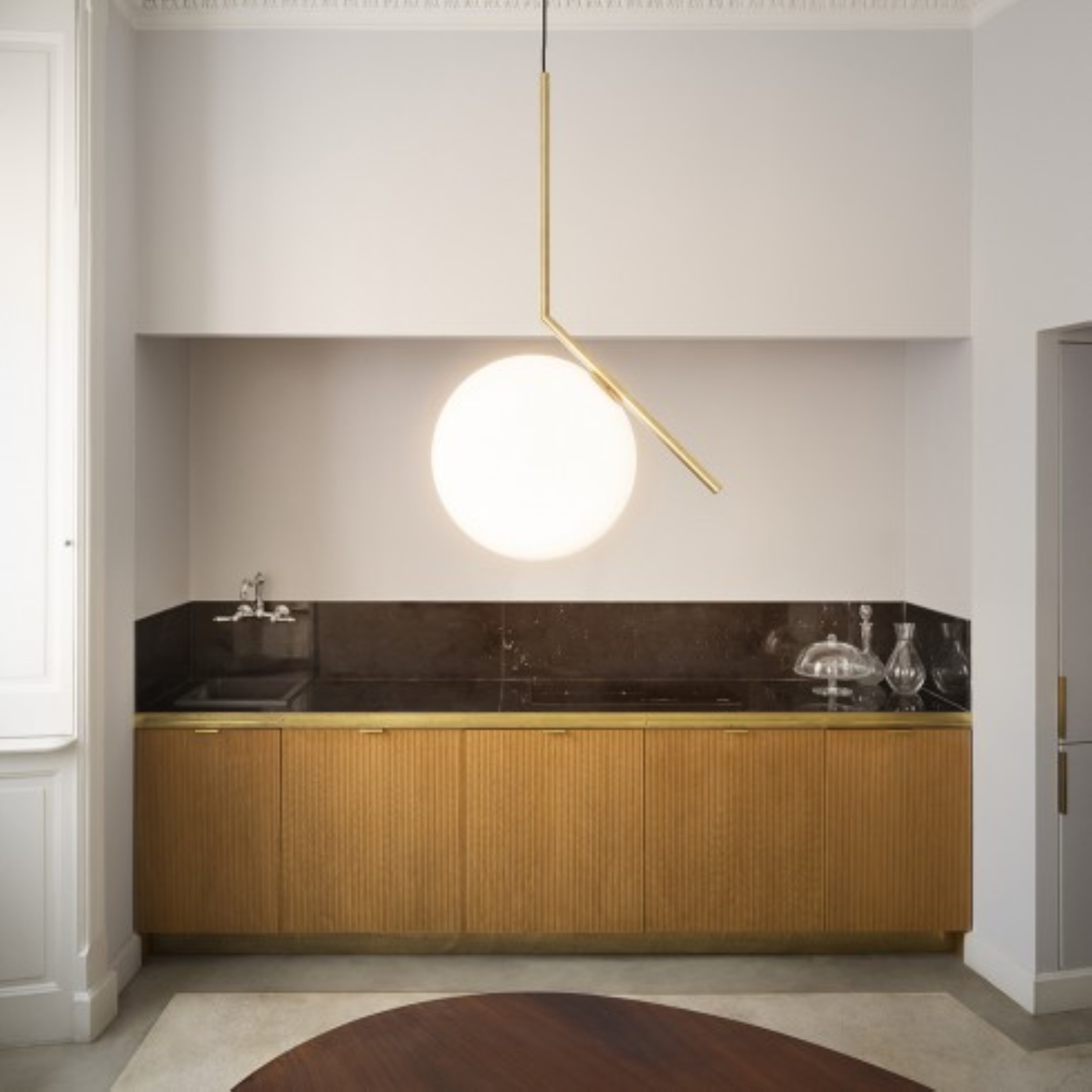 IC LIGHTS 3 Brass Pendant Lamp