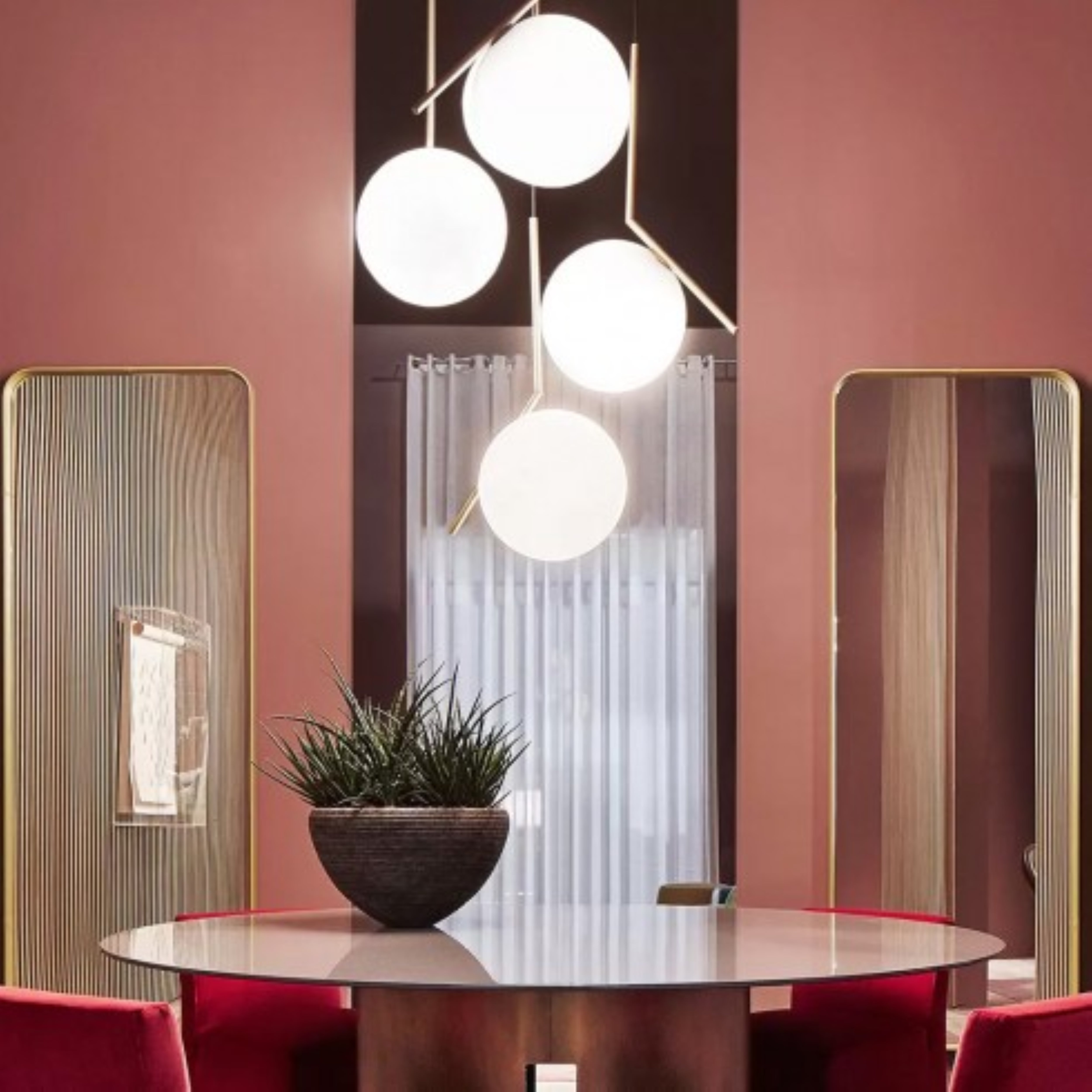 IC LIGHTS 3 Brass Pendant Lamp