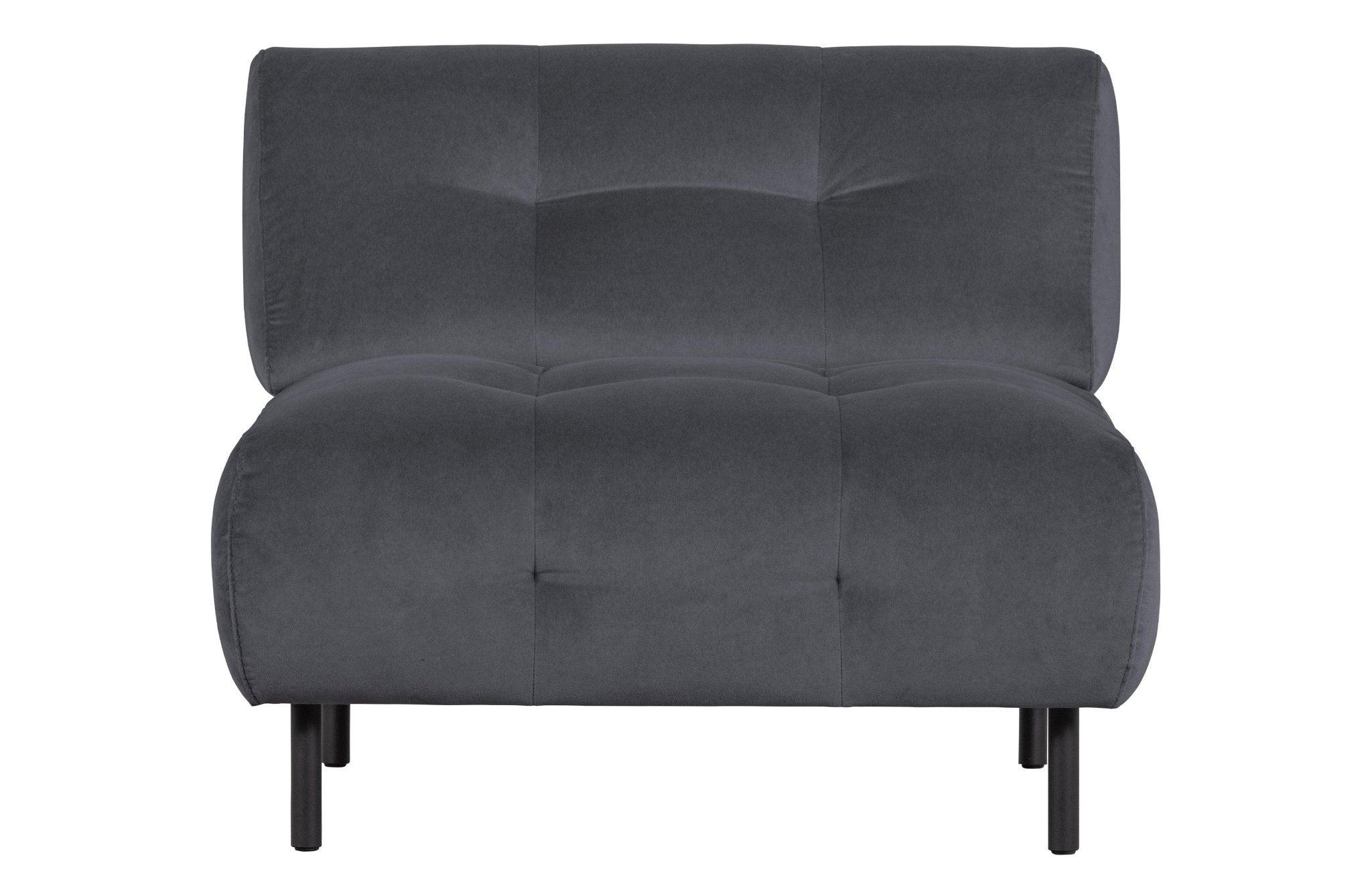 Fotel aksamitny LLOYD antracytowy Woood Exclusive    Eye on Design