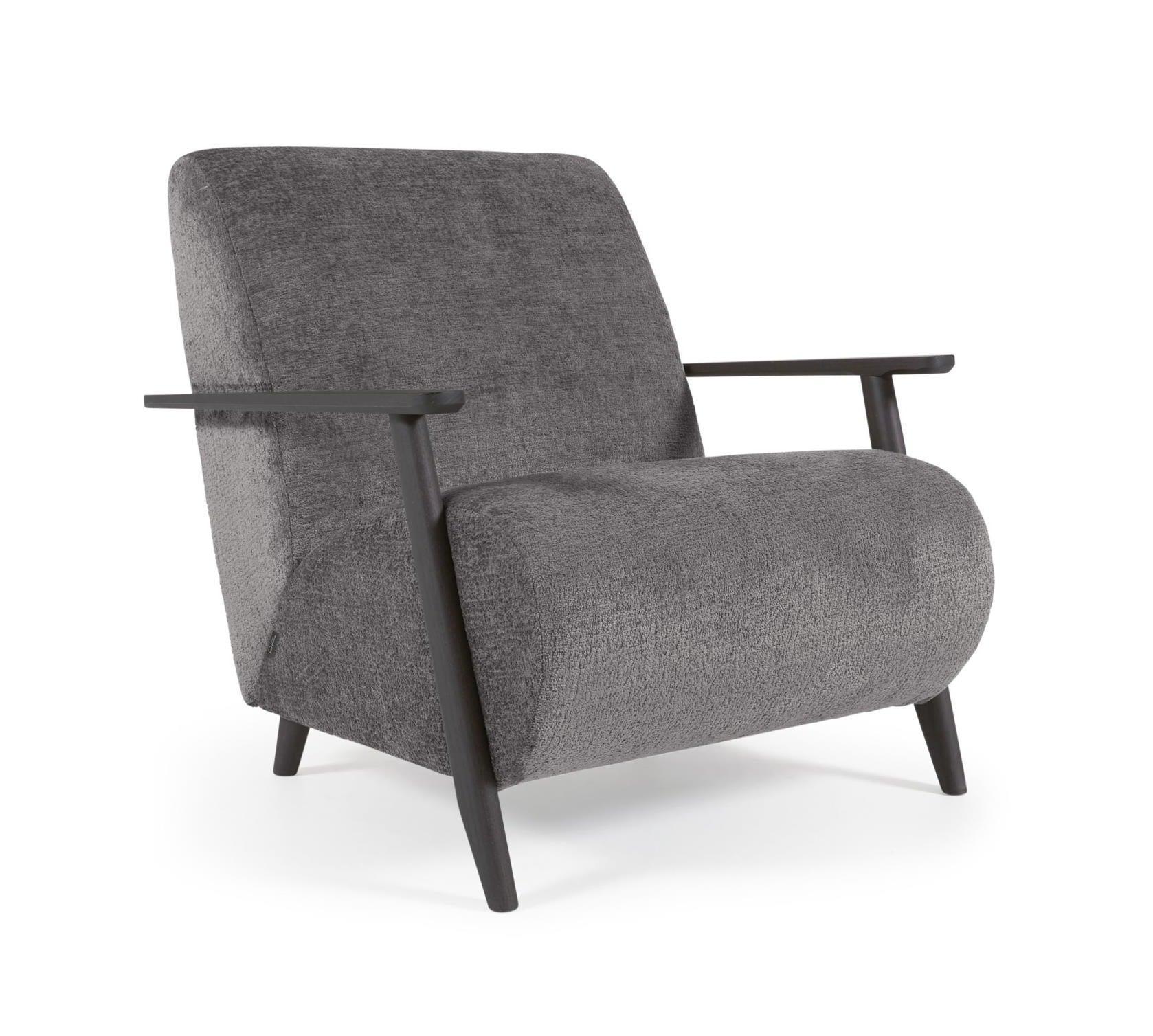 Fotel MEGHAN szary szenil z wenge podstawą La Forma    Eye on Design