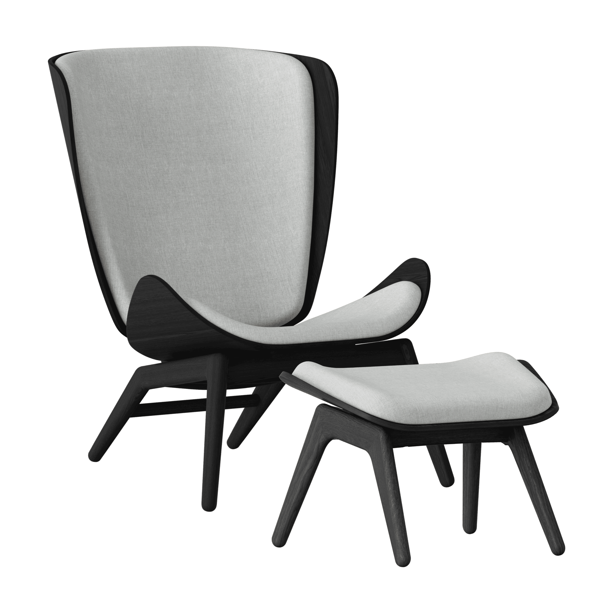 READER footstool baby blue with black base