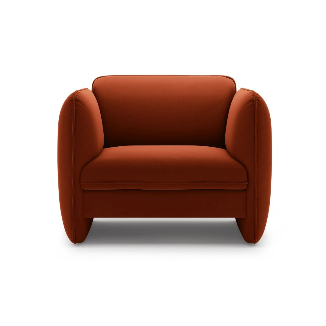 Velvet Armchair GEORGIA Chestnut
