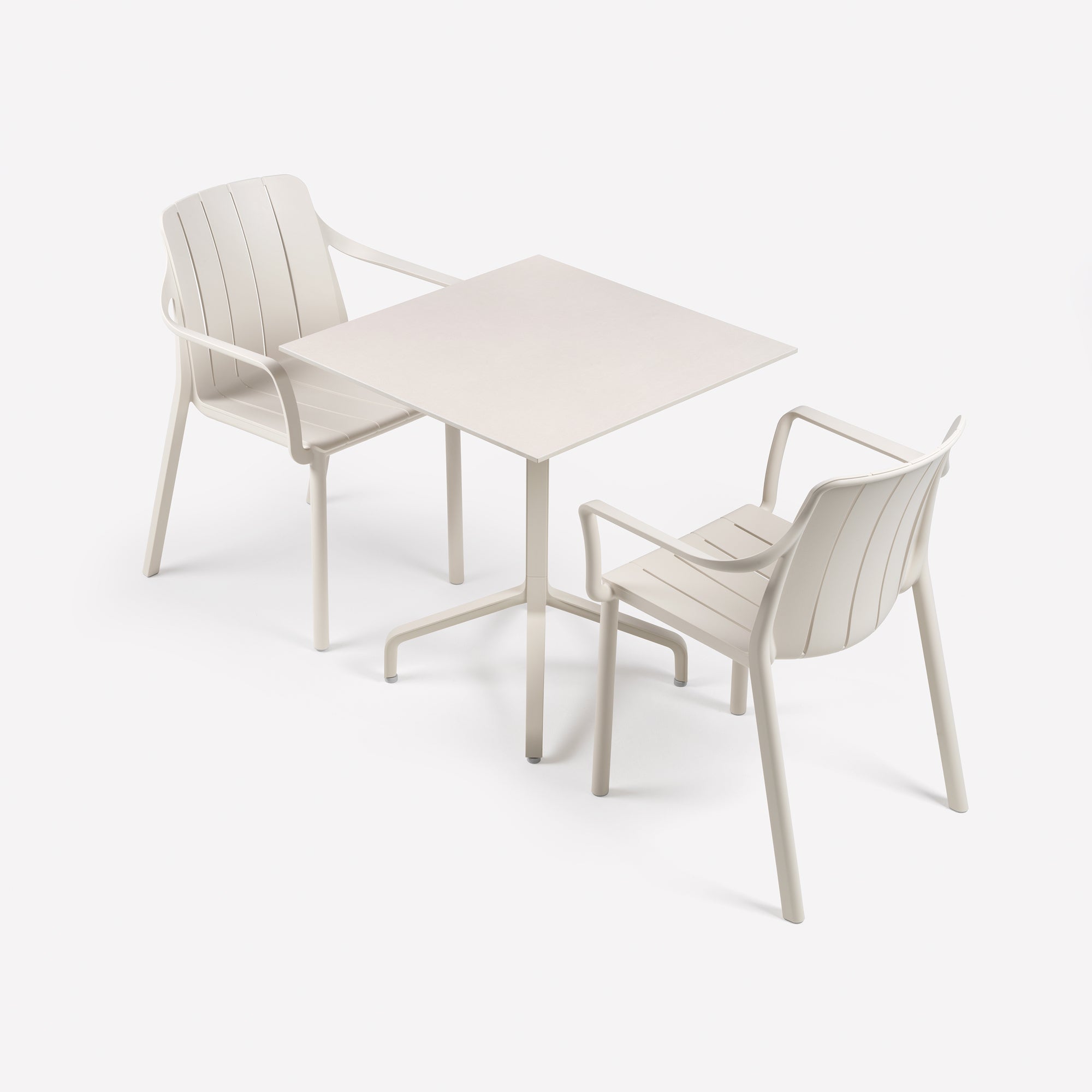 TIBERINA Beige Outdoor Chair with Armrests