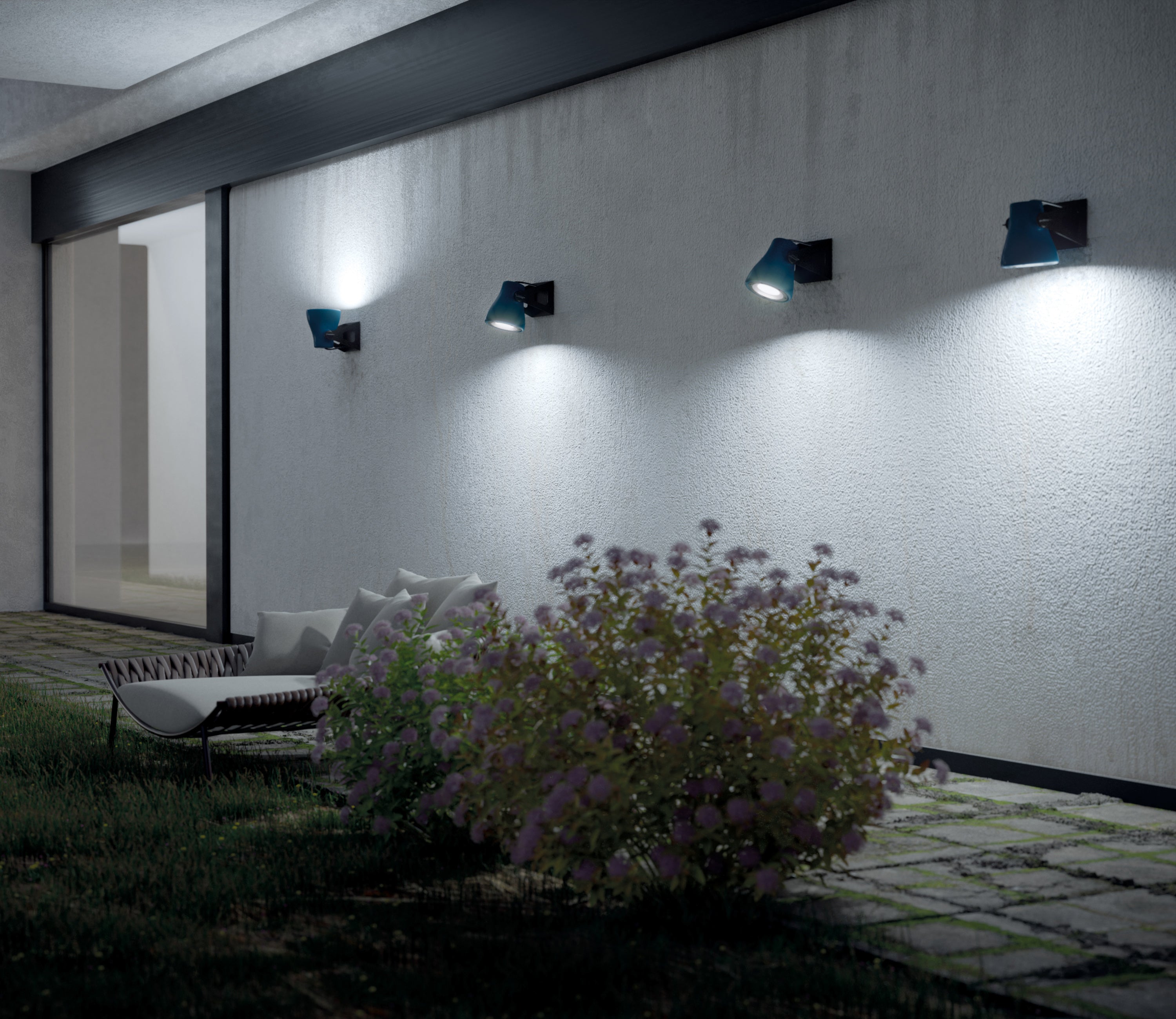 Lampa ścienna zewnętrzna FROG żółty