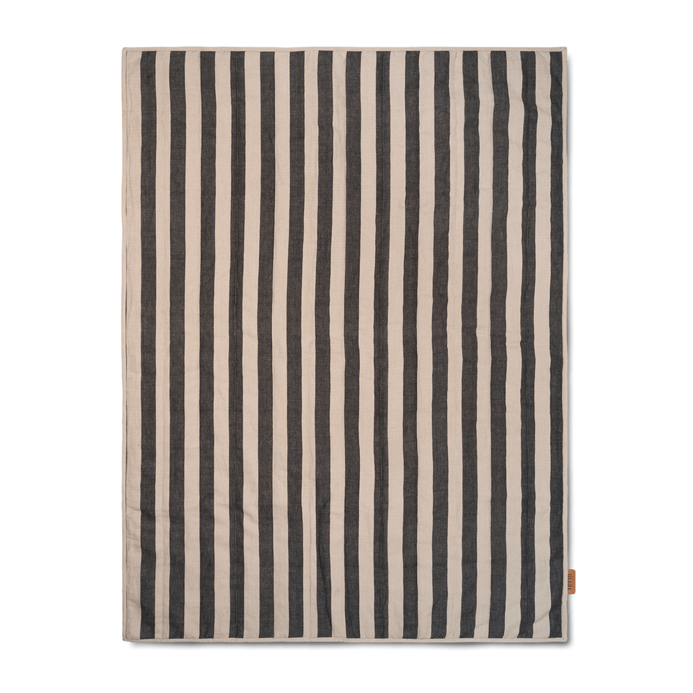GRAND bedspread in sand with black stripes