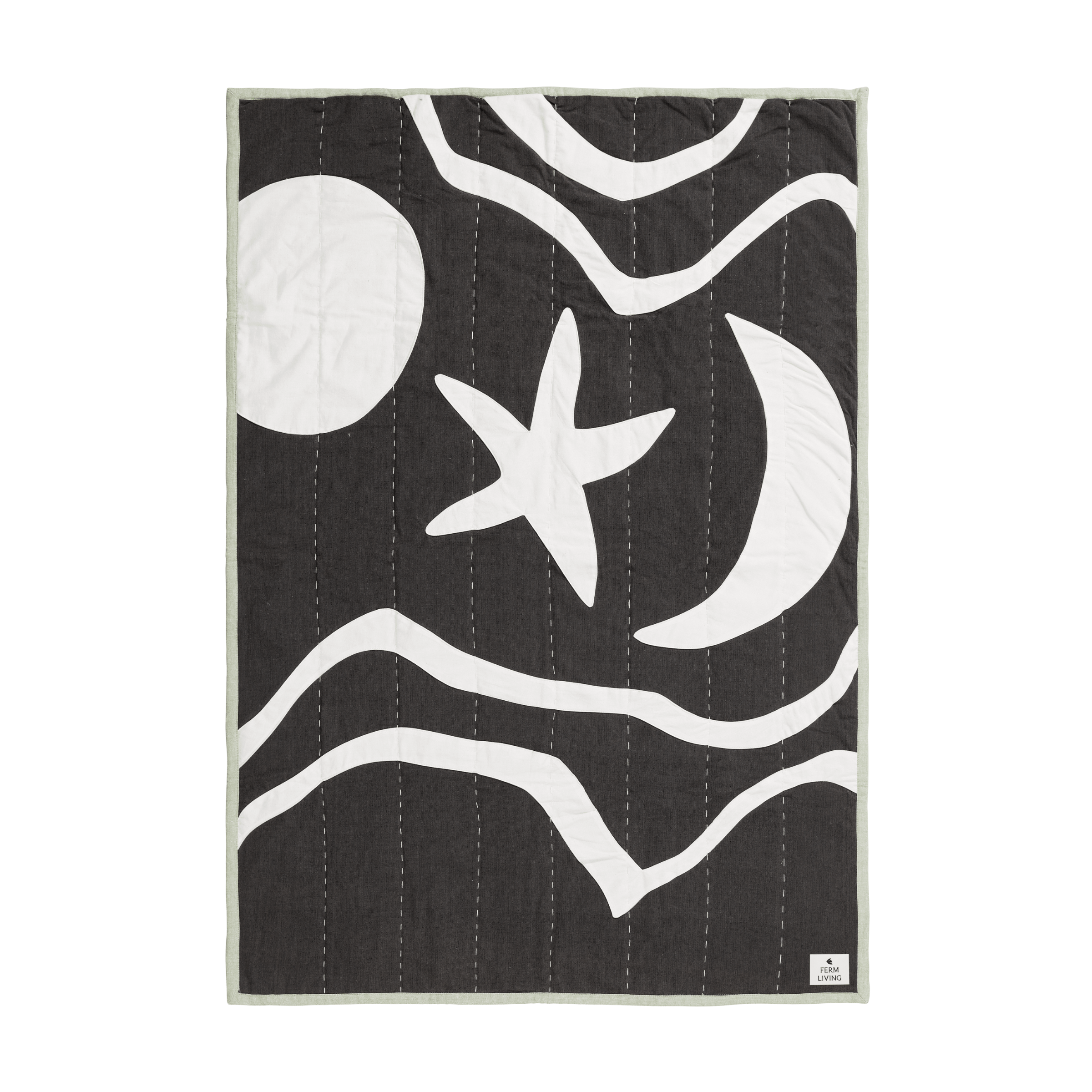 Quilted cushion KOVE APPLIQUÉ anthracite