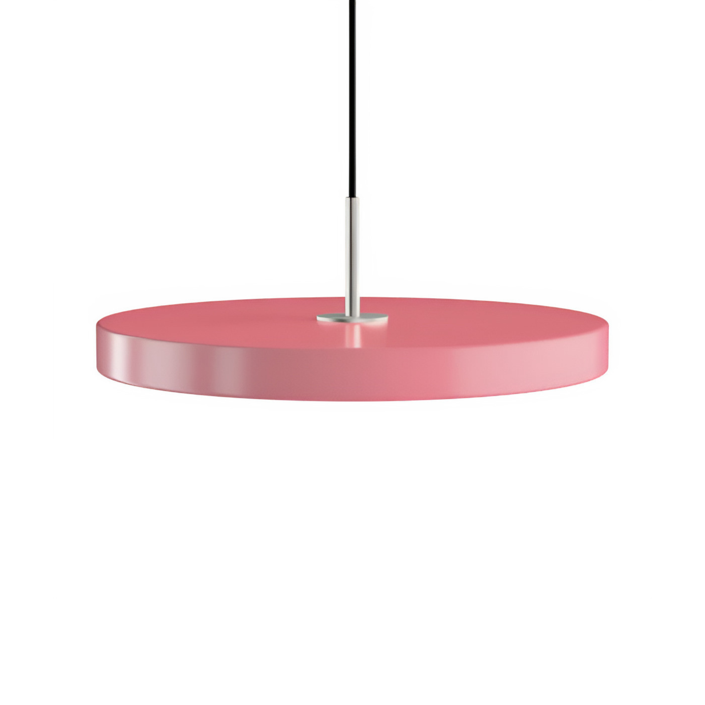 ASTERIA PLUS pendant lamp in light pink with silver insert