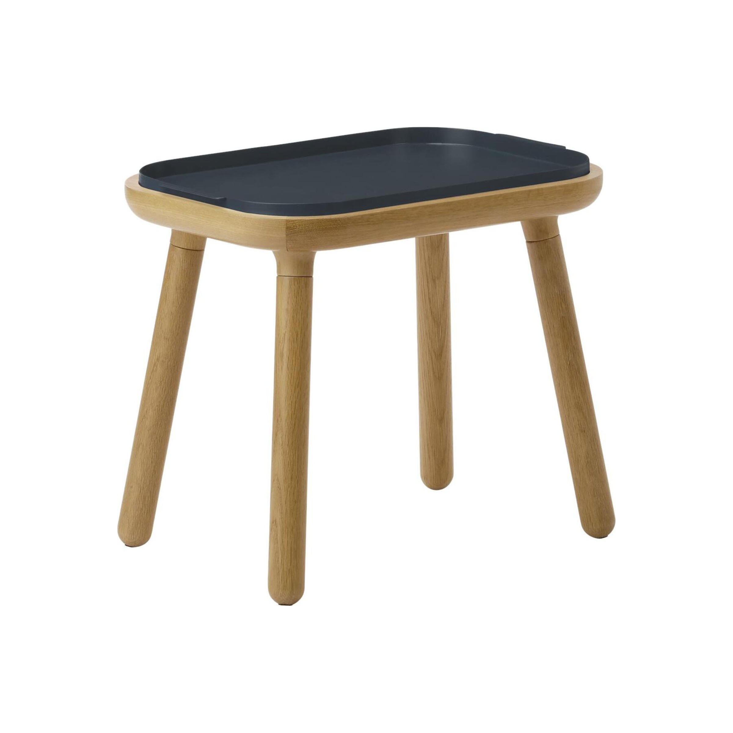 Antracytfarbener PAFF-Tisch mit Eichenbasis