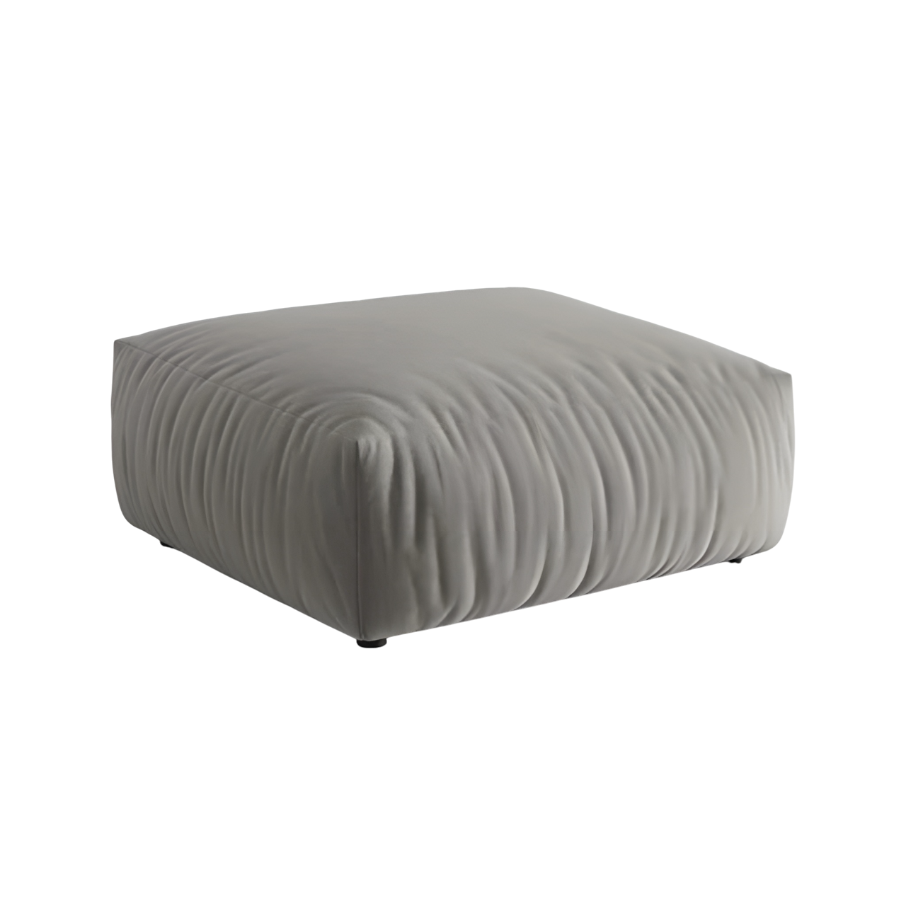 Gray velvet pouf CHRIS