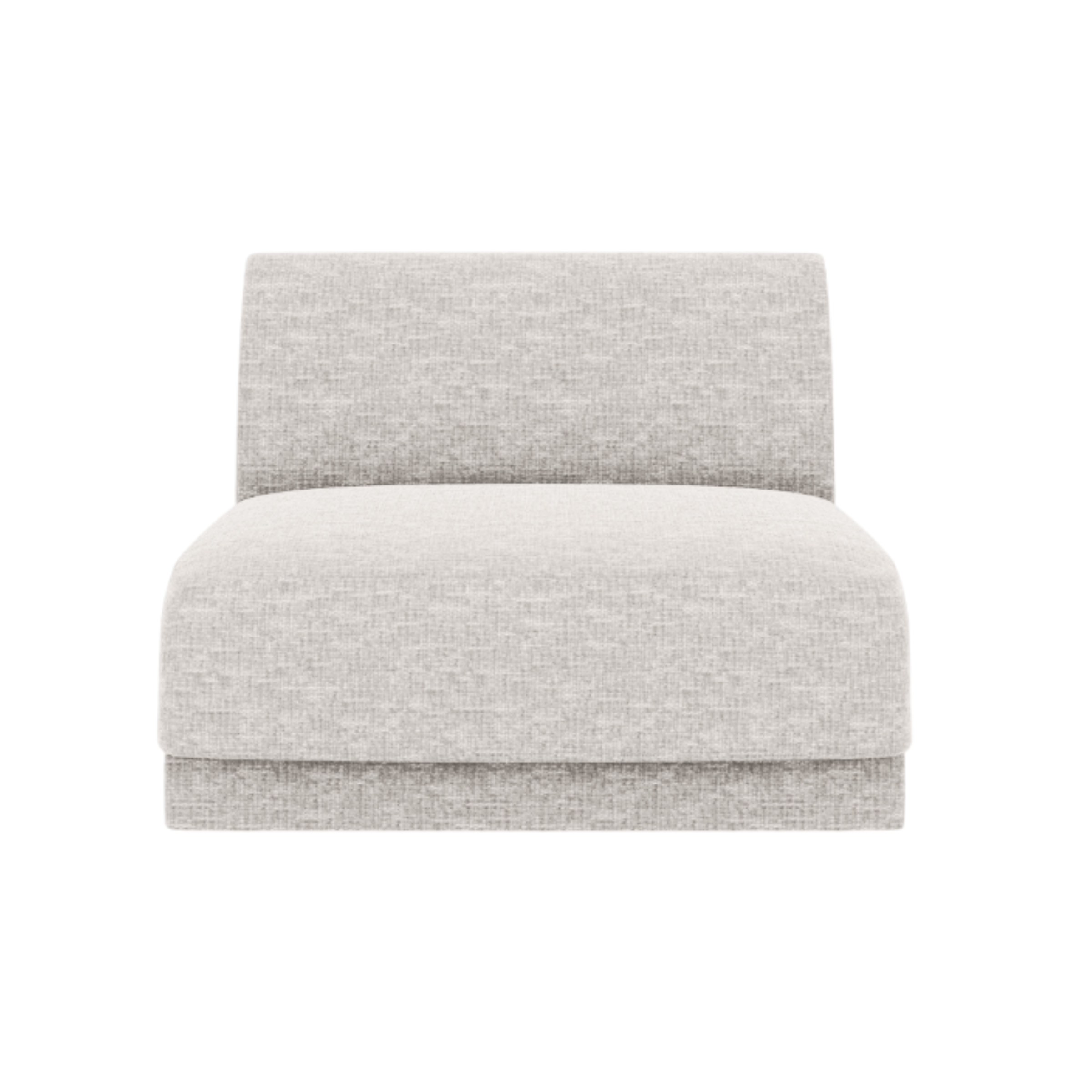 Armchair / module MILEY light gray chenille silky