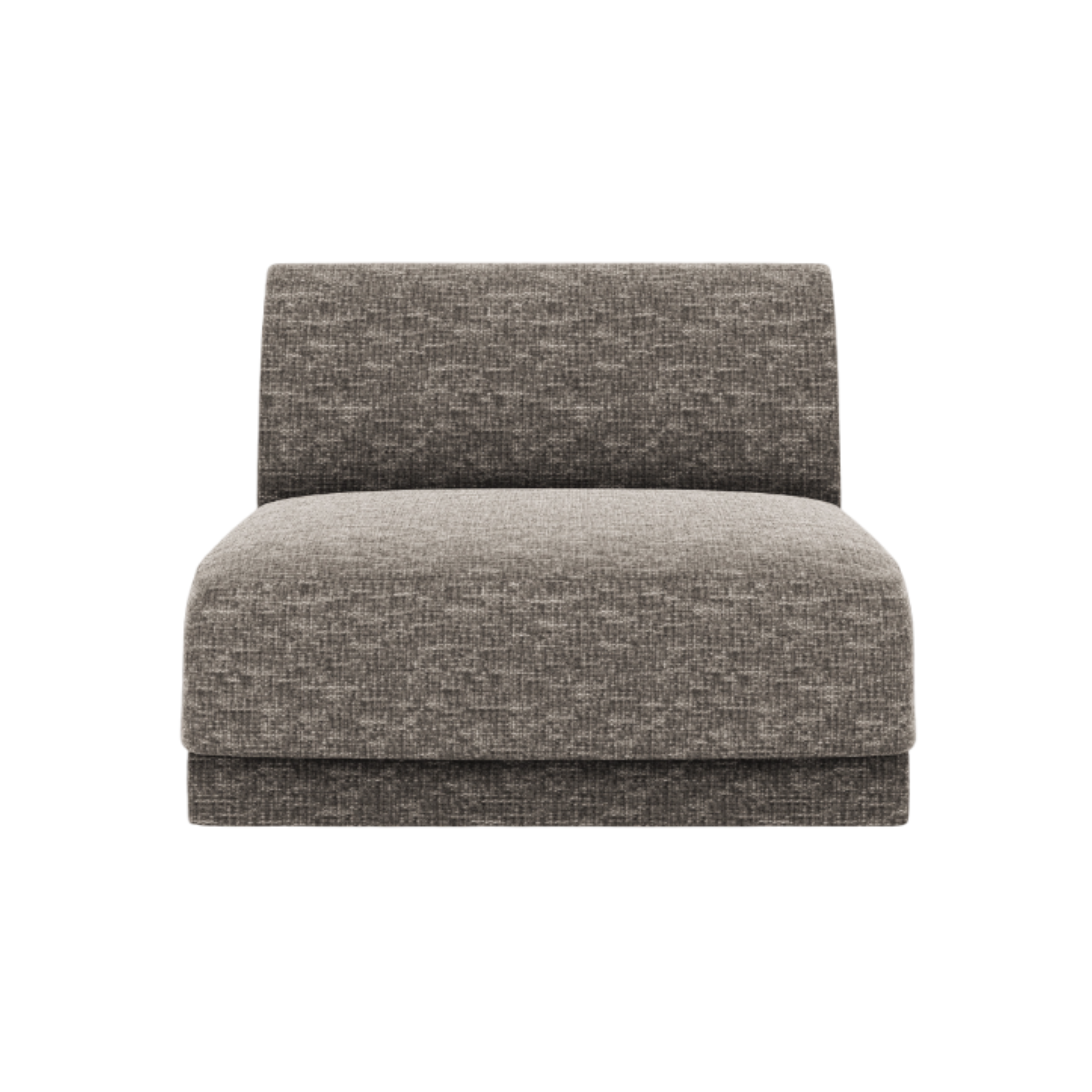Sessel / Modul MILEY graues, seidiges Chenille